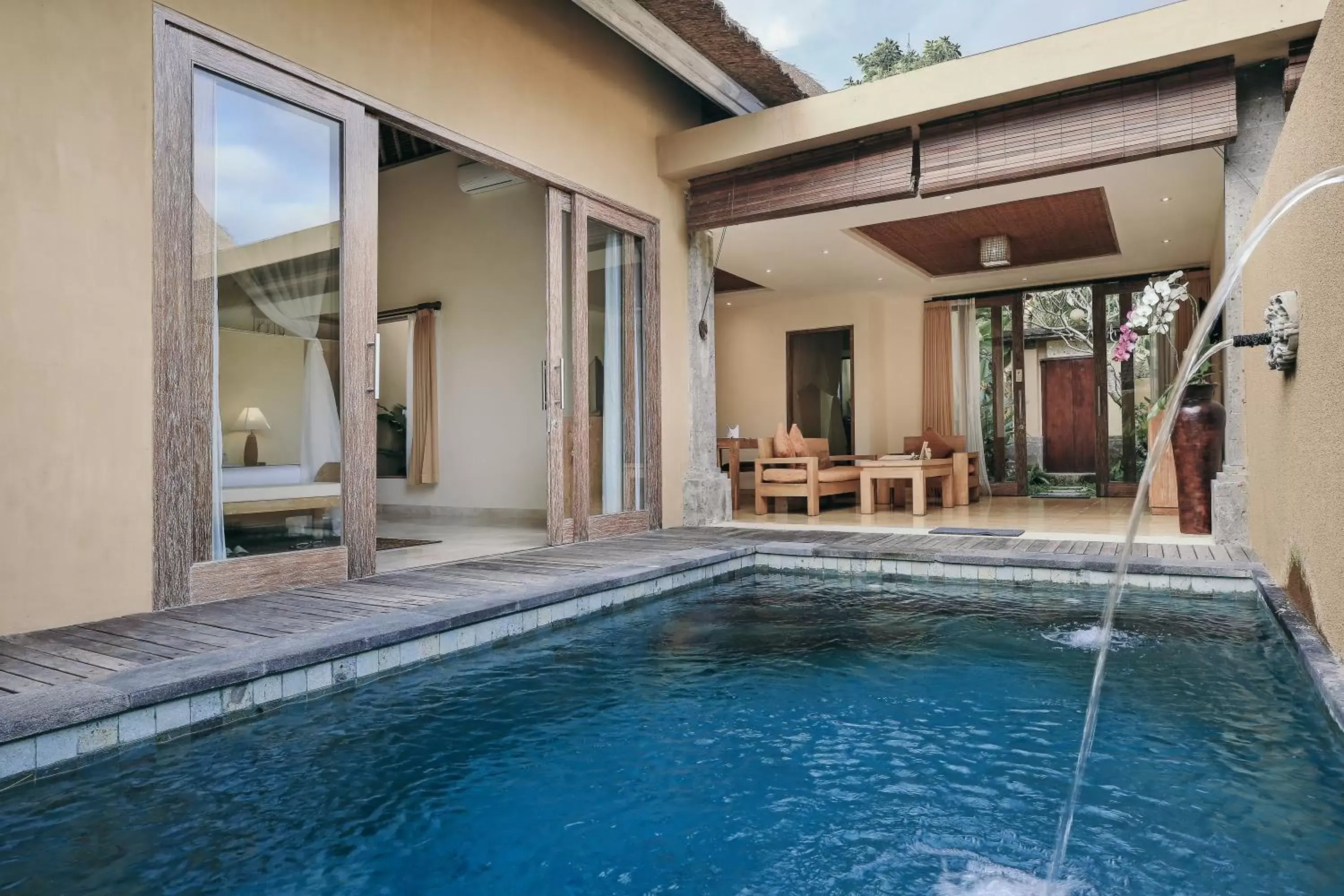 Living room, Swimming Pool in The Sankara Resort by Pramana