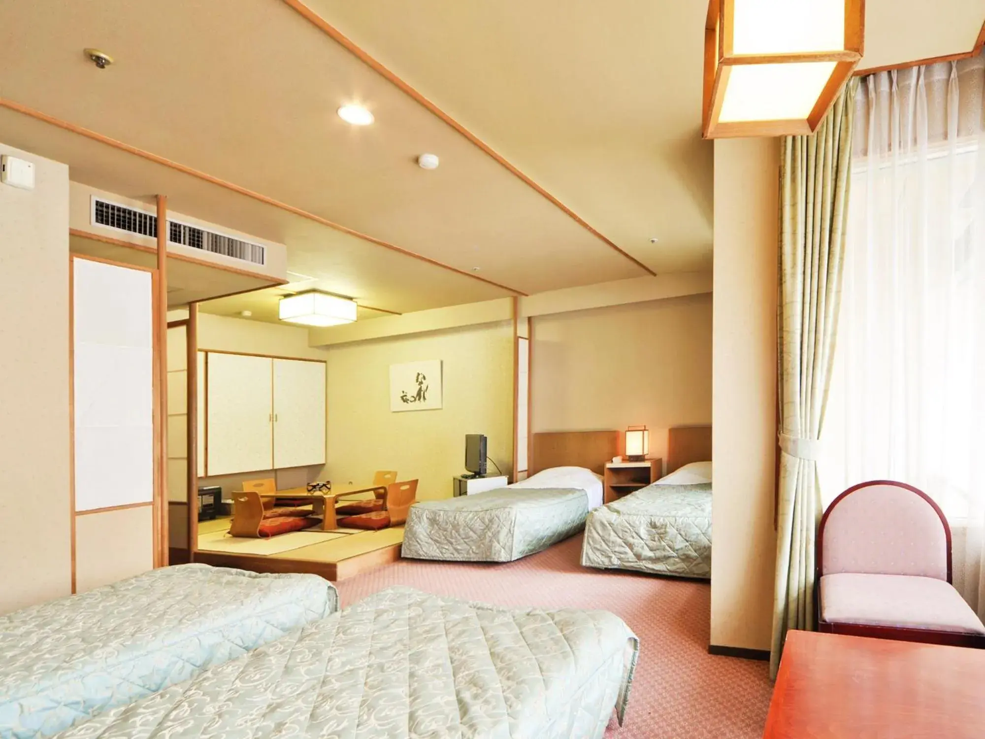 Bed in Hotel Shikanoyu