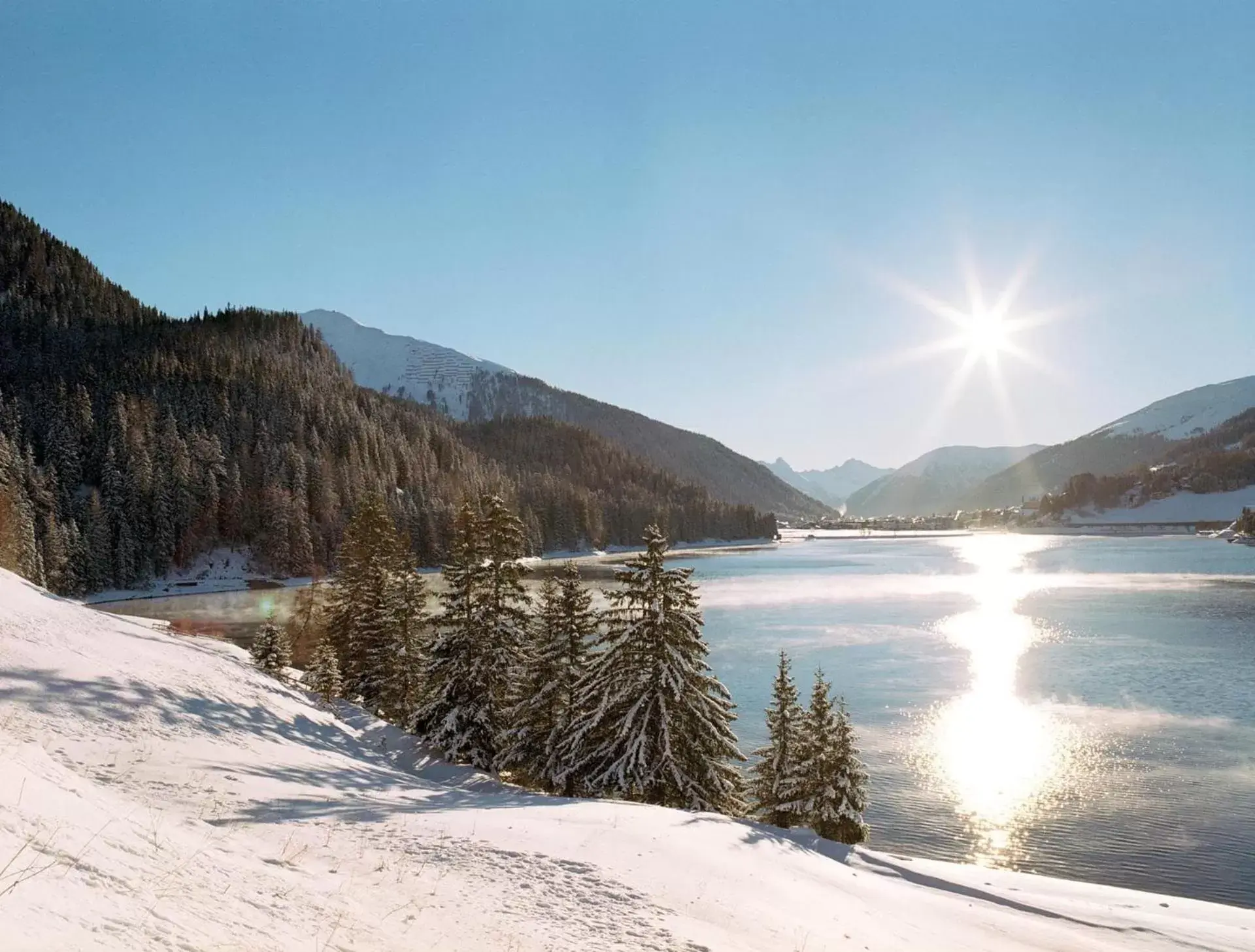 Natural landscape, Winter in Precise Tale Seehof Davos