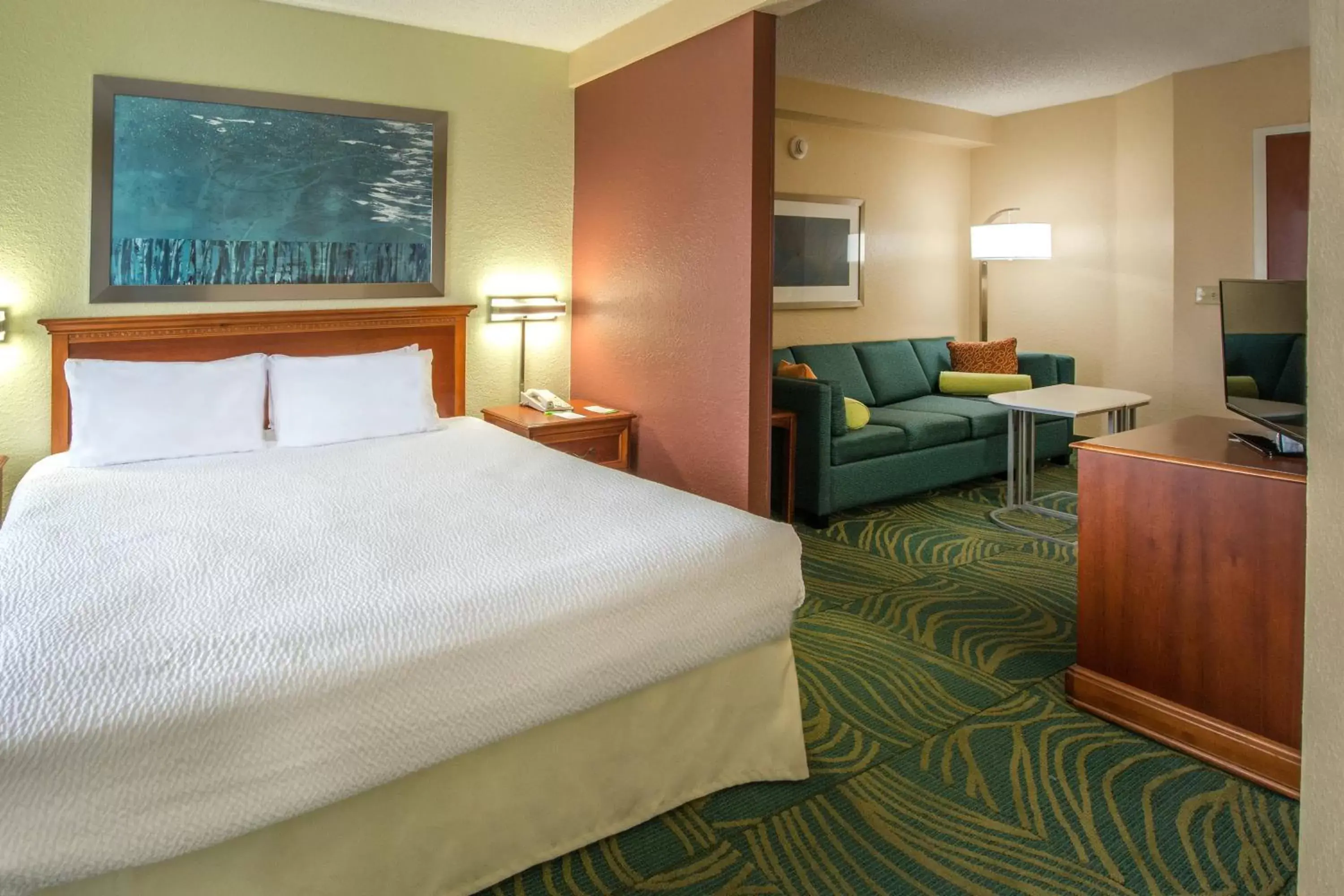 Living room, Bed in SpringHill Suites by Marriott Orlando North-Sanford