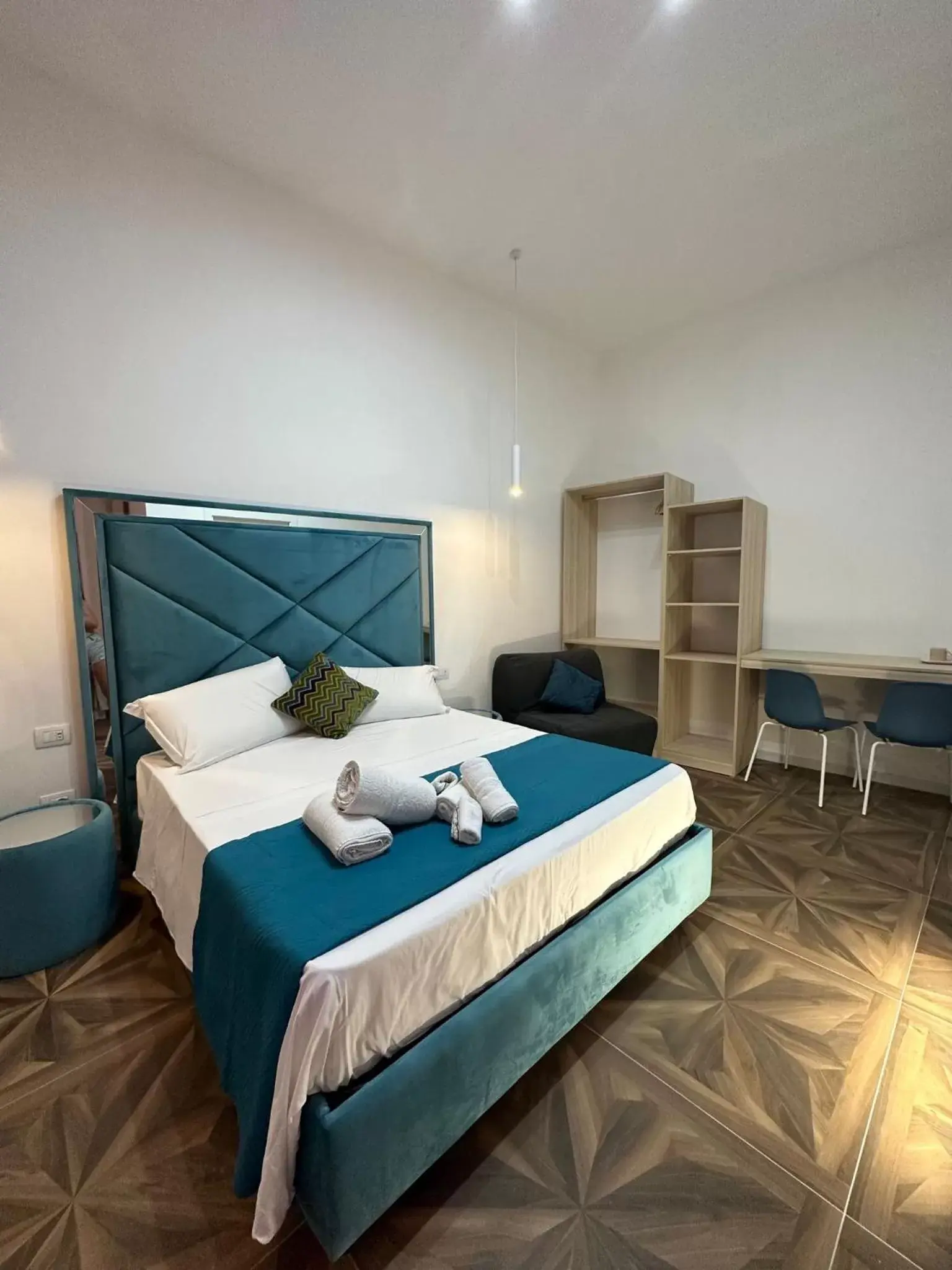 Bed in San Ferdinando suite room