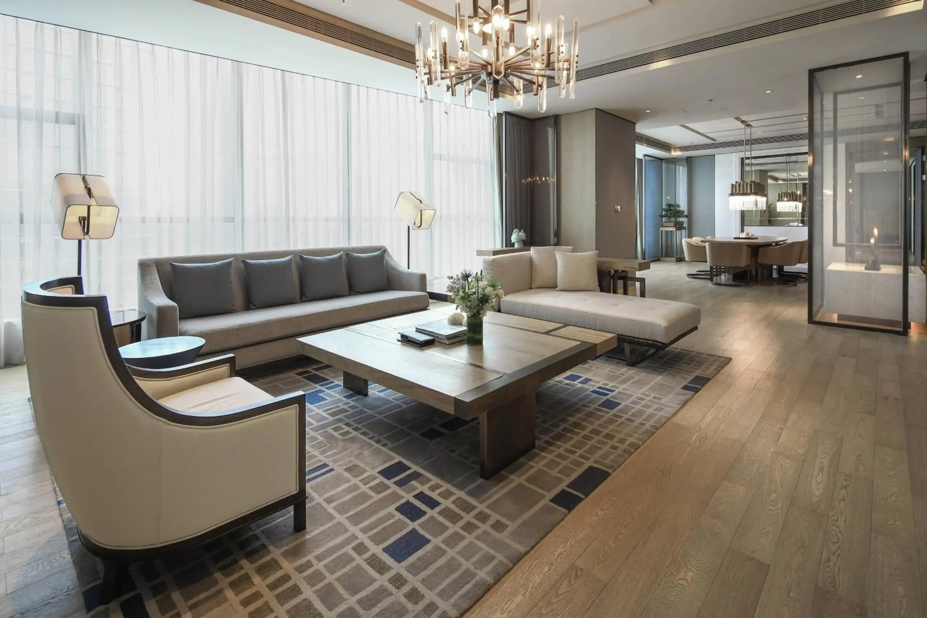 Living room, Seating Area in Chengdu Marriott Hotel Financial Centre