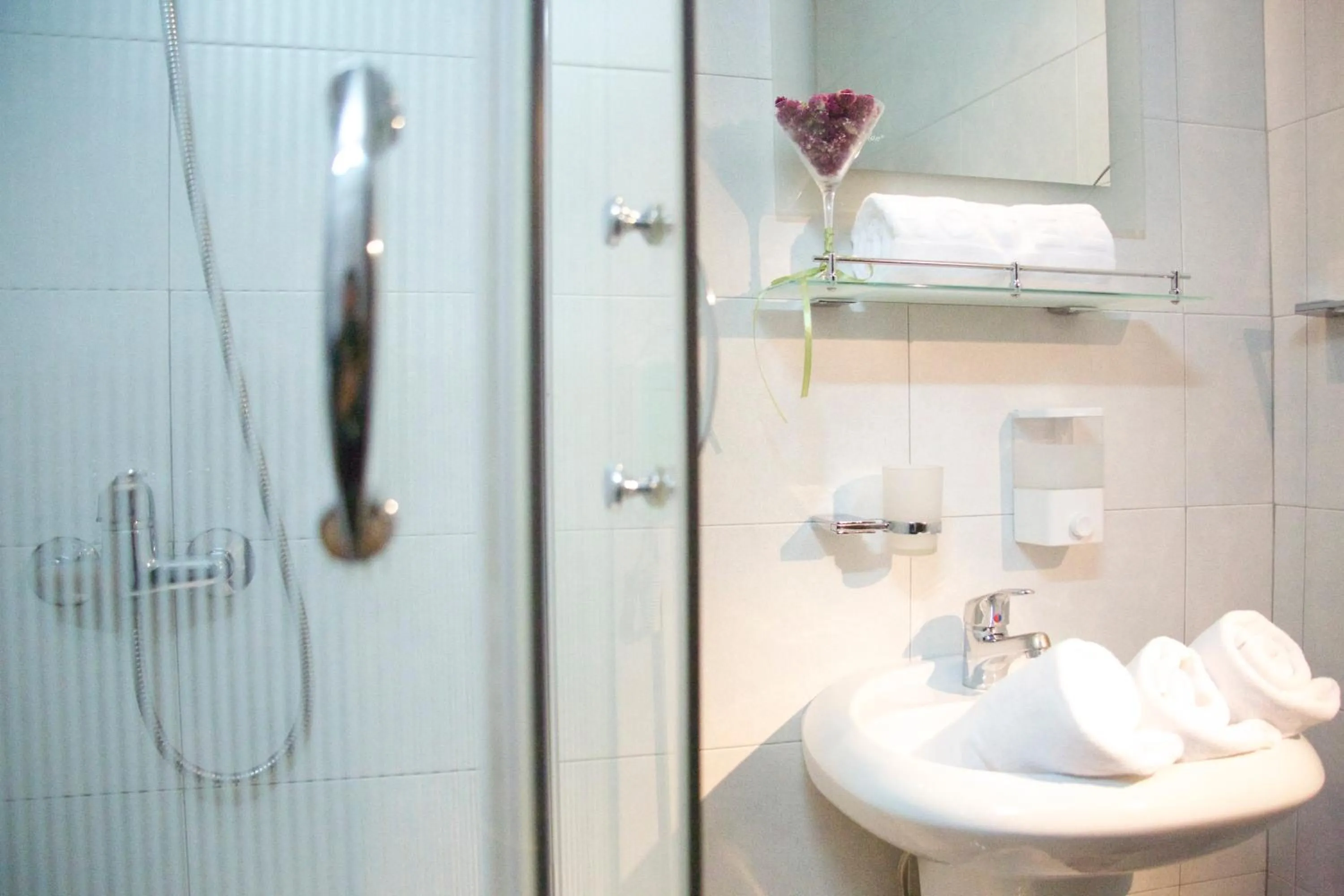 Shower in Hotel Srbija-FREE PARKING