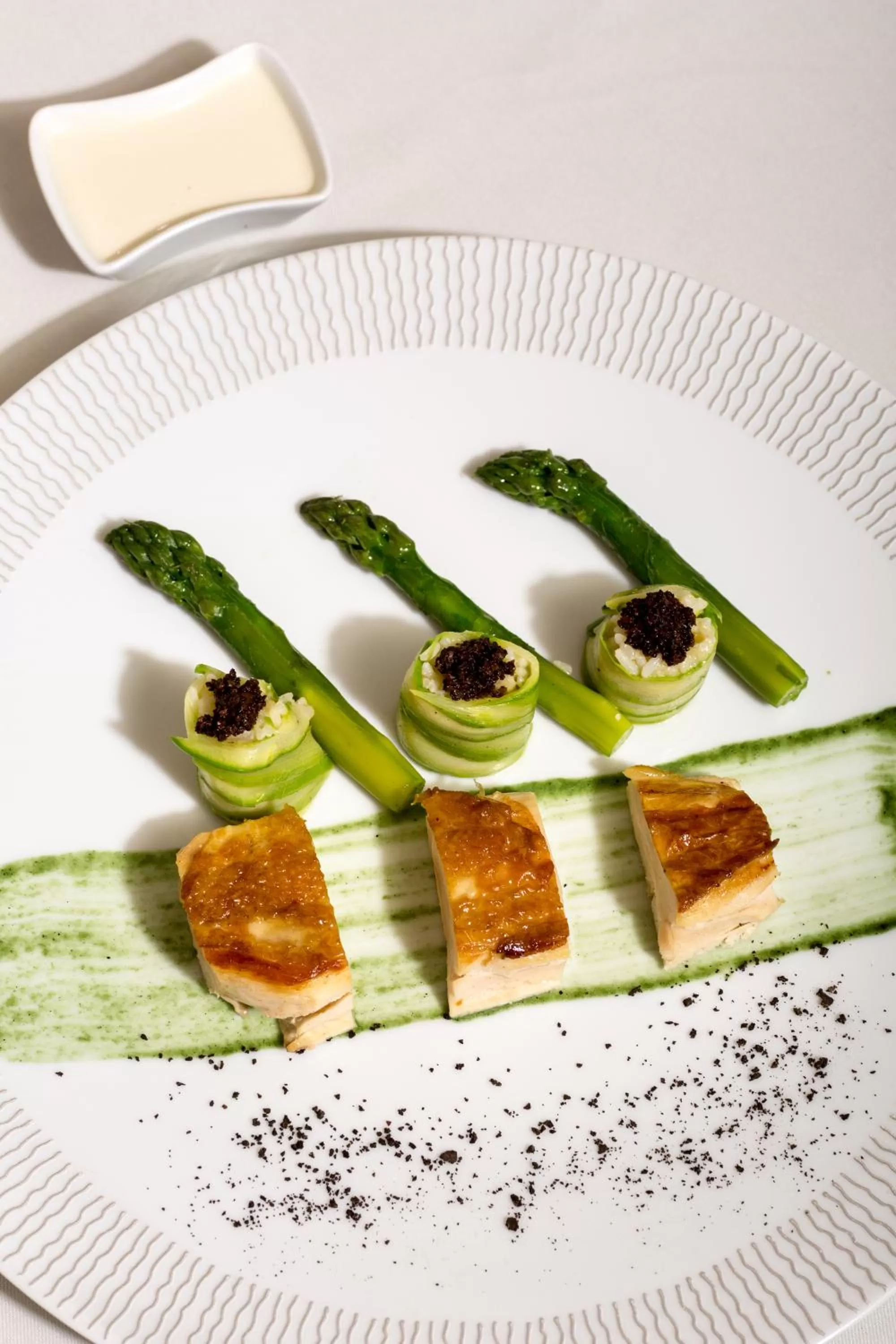 Food close-up in Logis Hôtels Restaurant La Mère Hamard