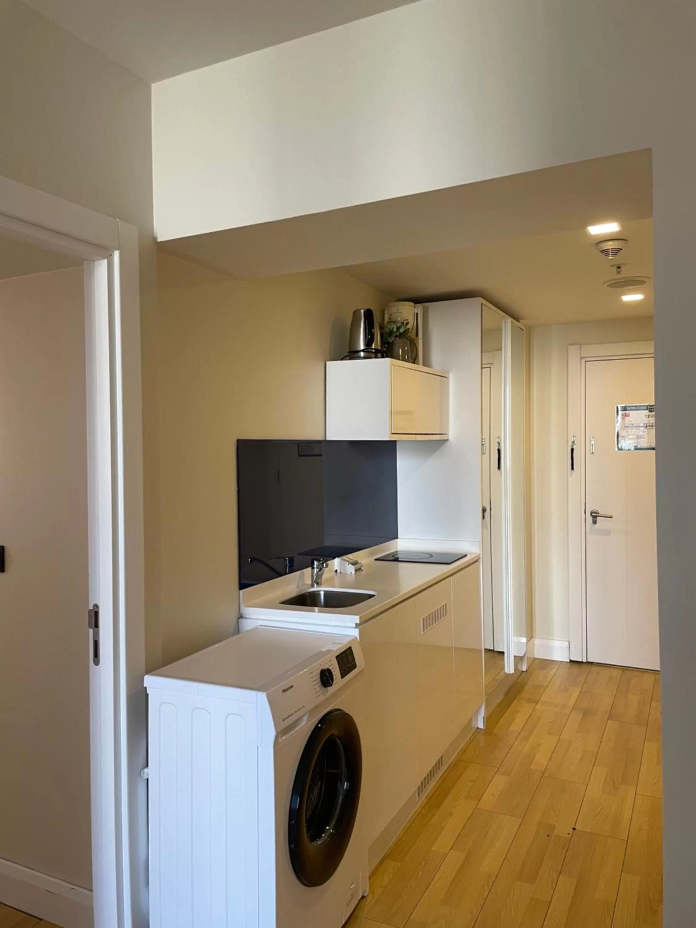 Kitchen or kitchenette, TV/Entertainment Center in APARTHOTEL in City Batumi