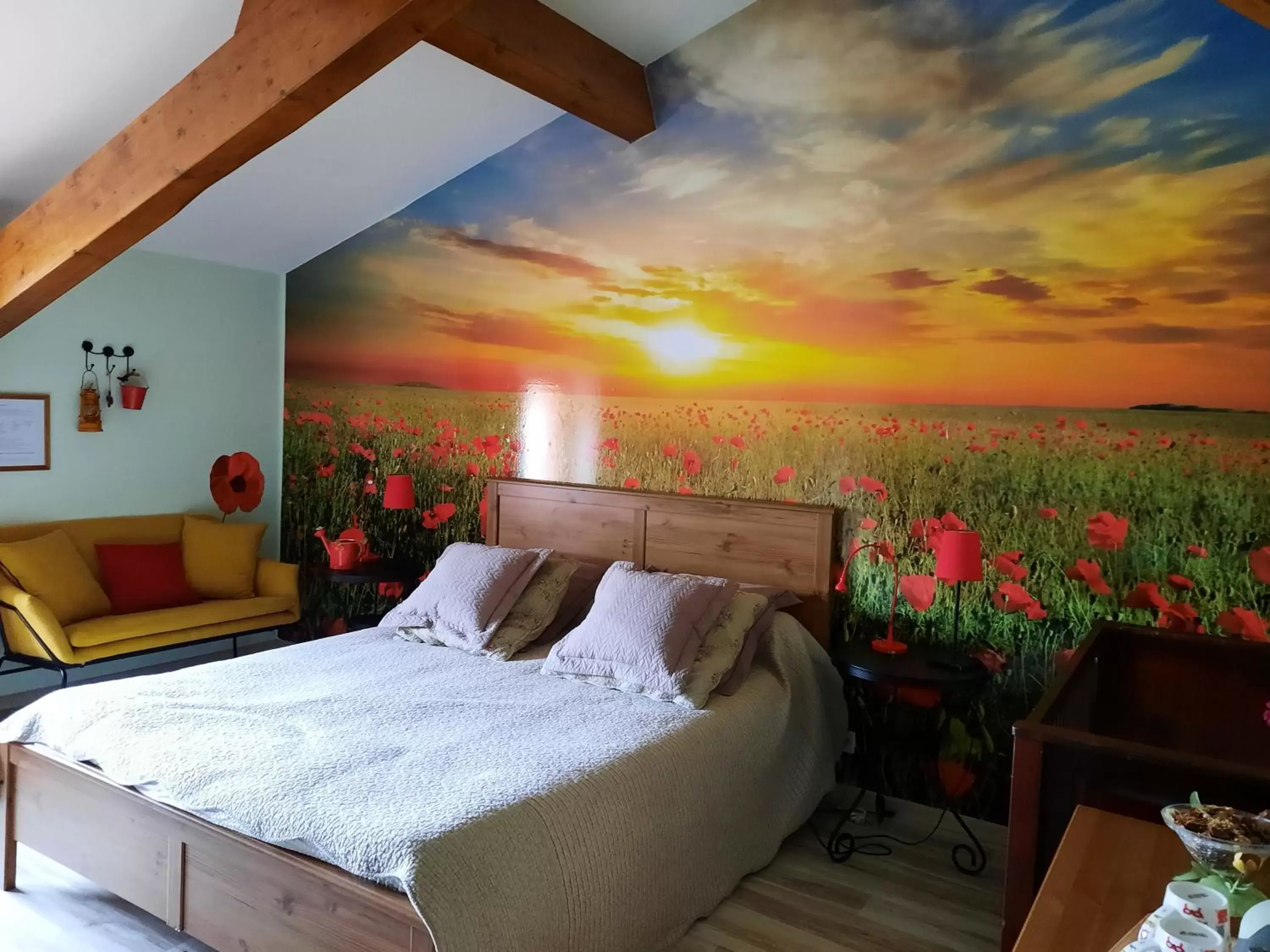 Bedroom, Bed in Chambre d'Hôtes Le Moulin d'Encor