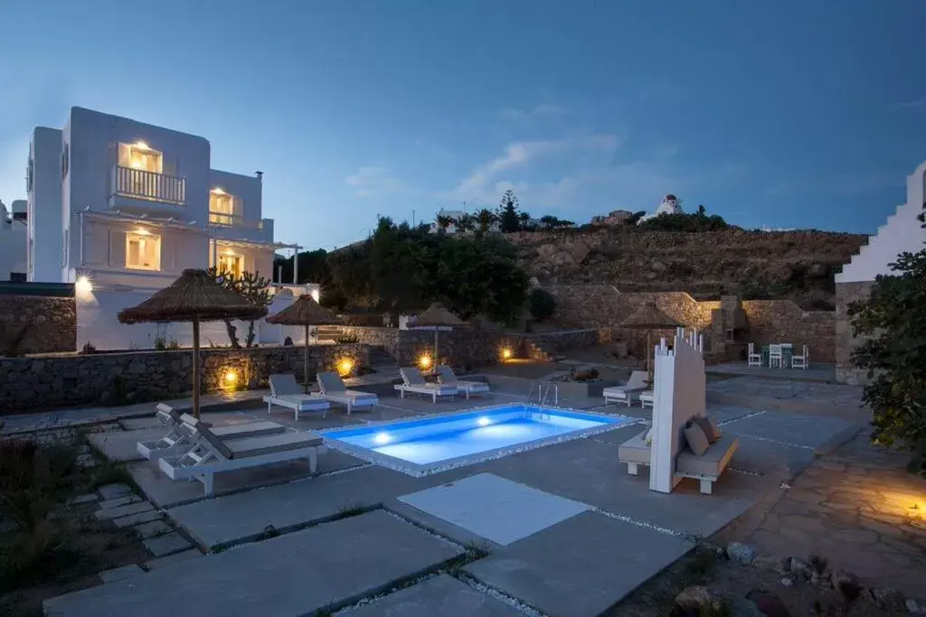 Four-Bedroom Villa with Private Pool, Hot Tub and Sea View in Amperian Mykonos Suites & Villas Four-Bedroom Villa with Private Pool, Hot Tub and Sea View in Amperian Mykonos Suites & Villas