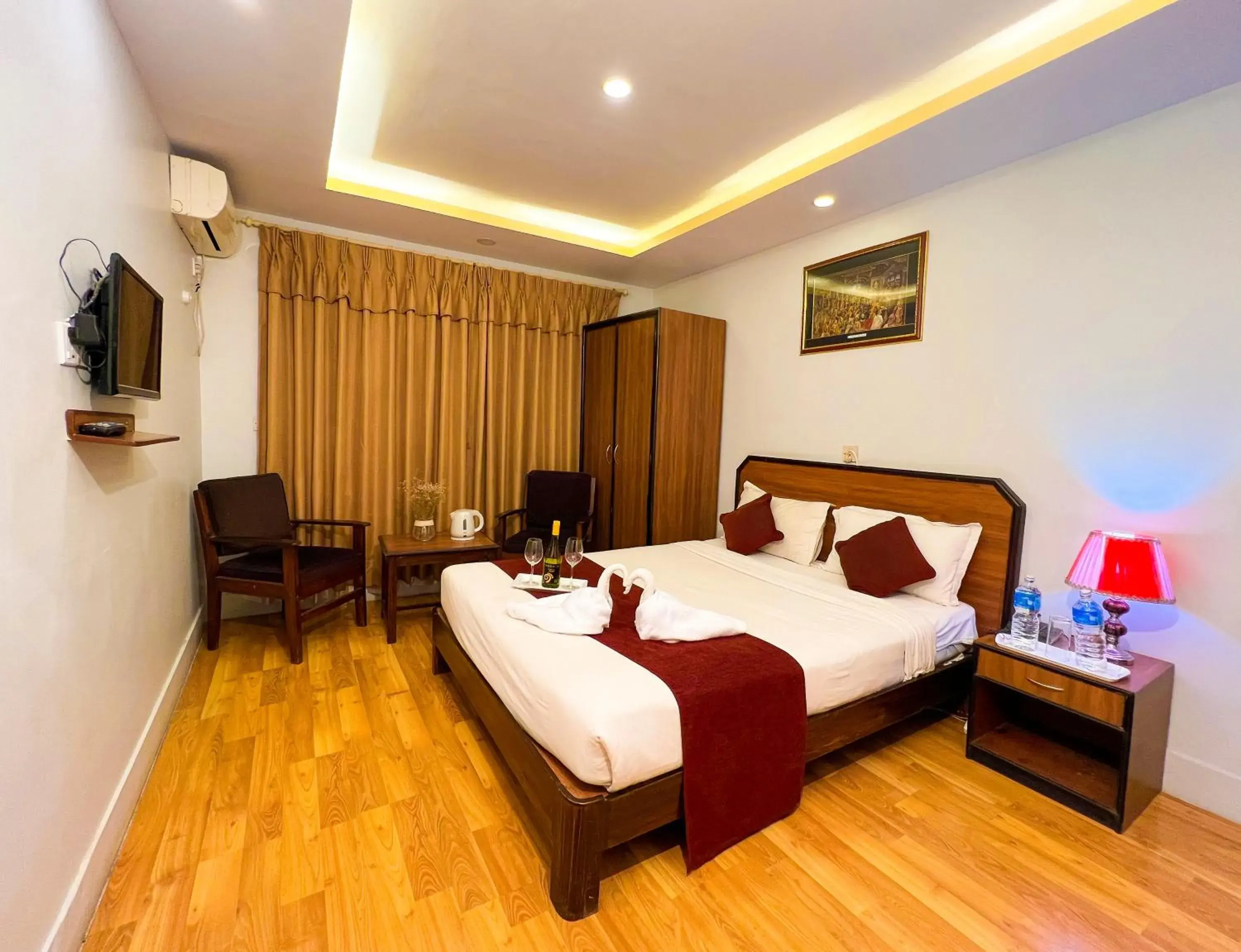 Bed in Thamel Grand Hotel