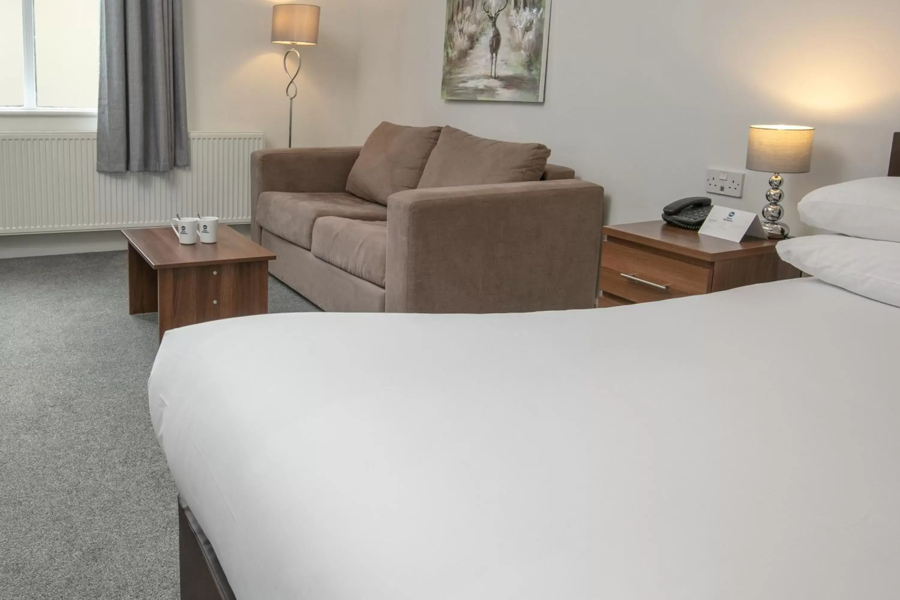 Bed, Seating Area in Best Western Lord Haldon Hotel