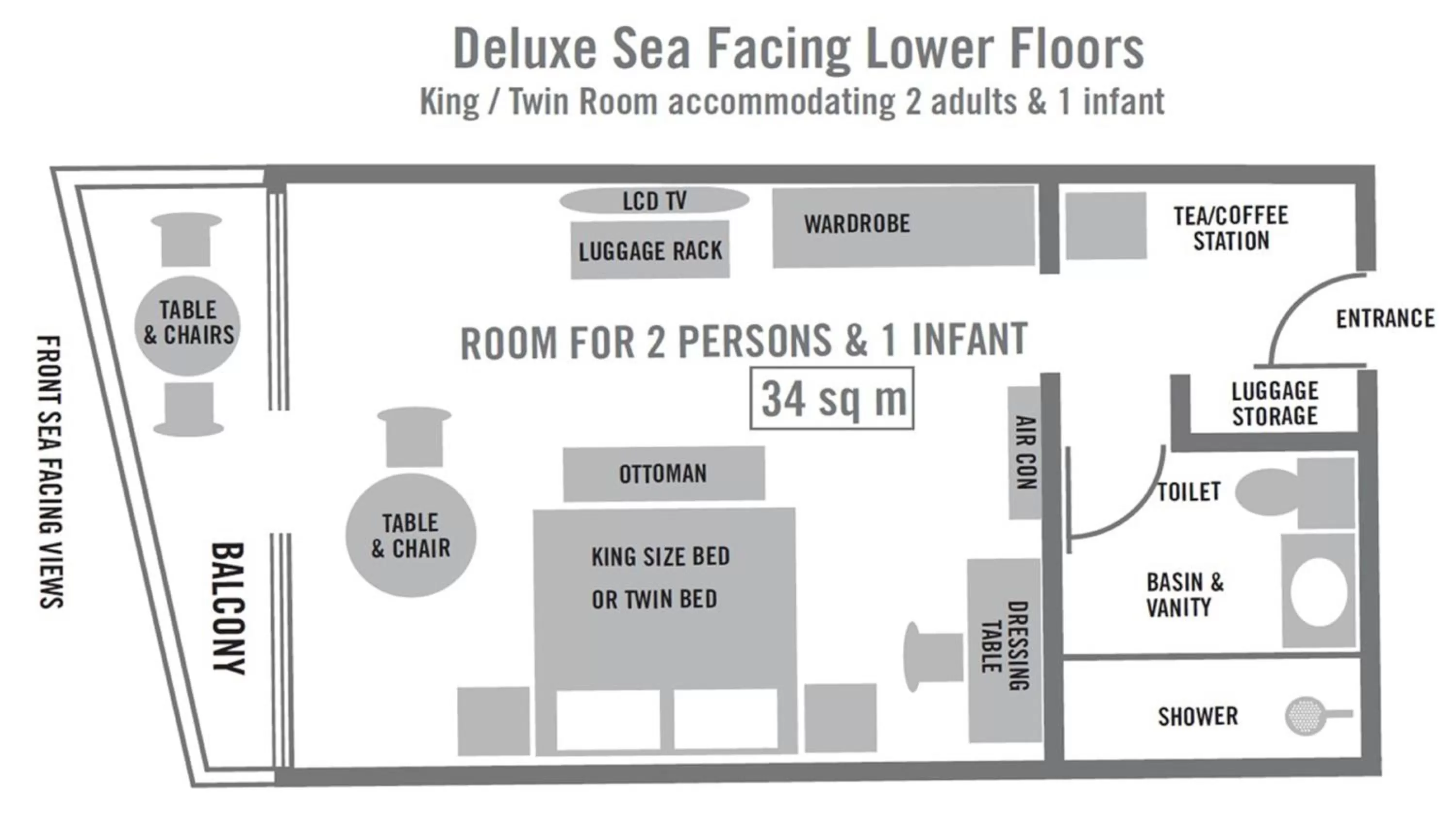 Floor plan in Blue Waters Hotel