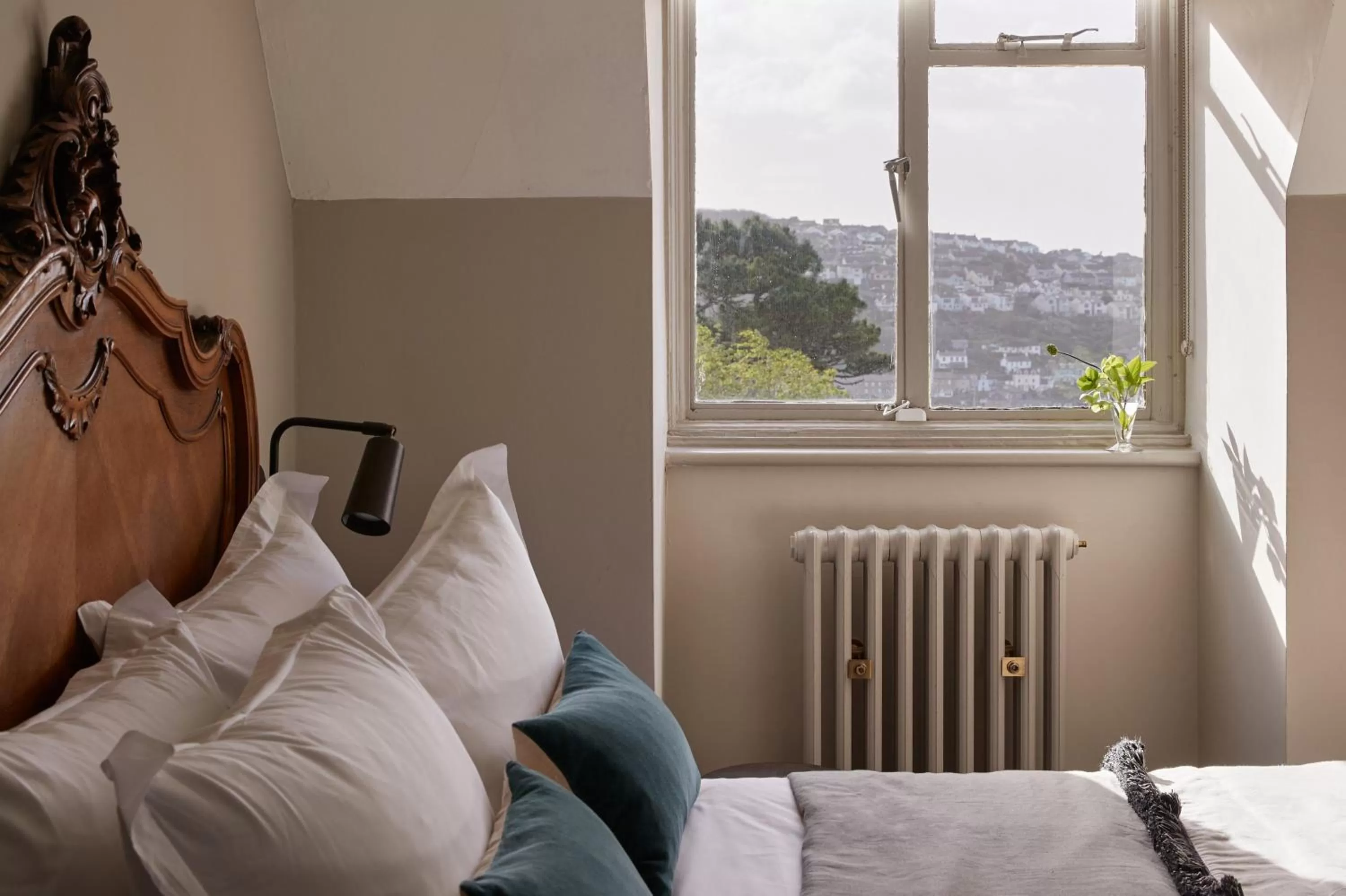 Bedroom, Bed in Fowey Hall Hotel
