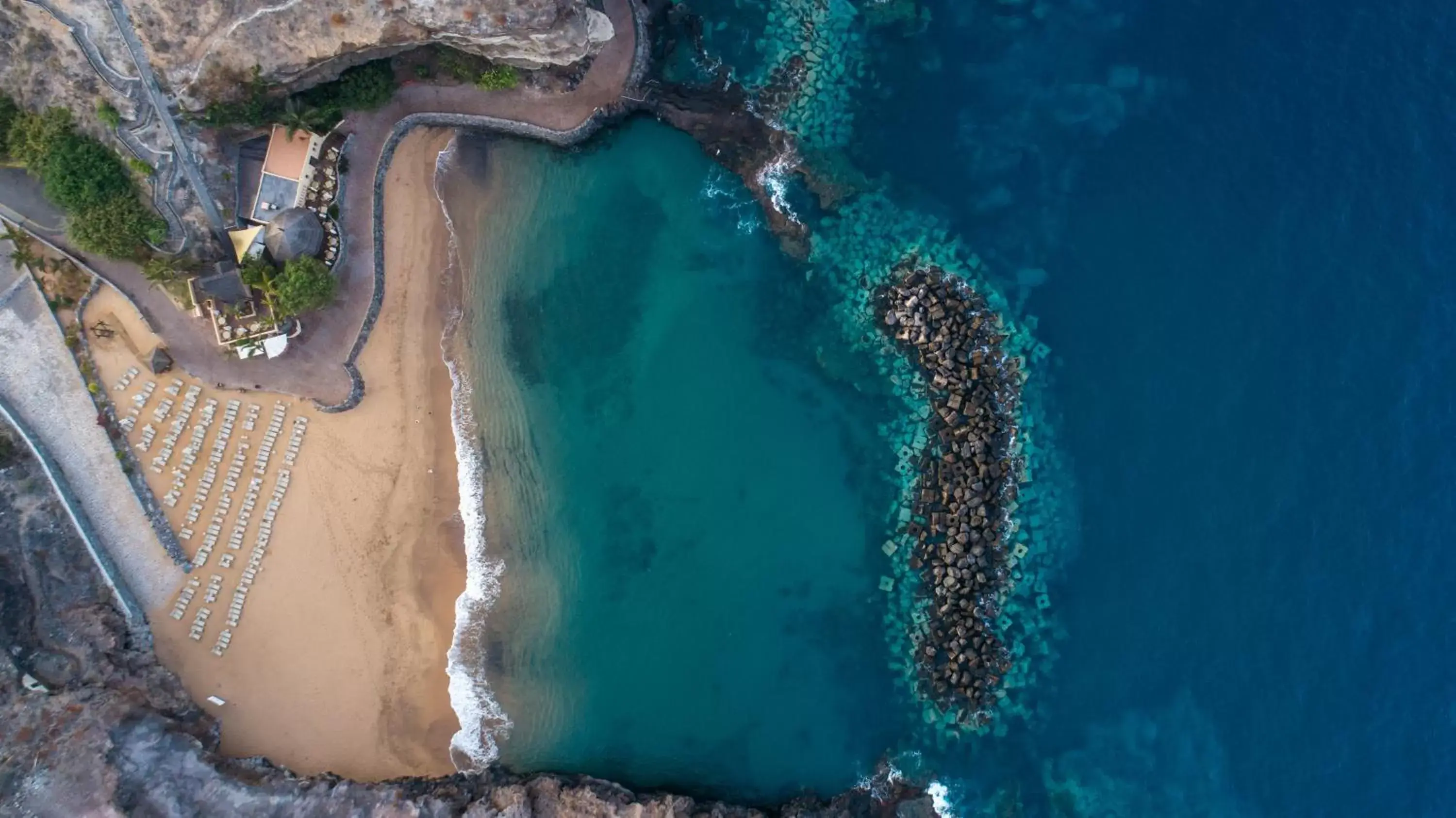 Beach, Bird's-eye View in Las Terrazas de Abama Suites