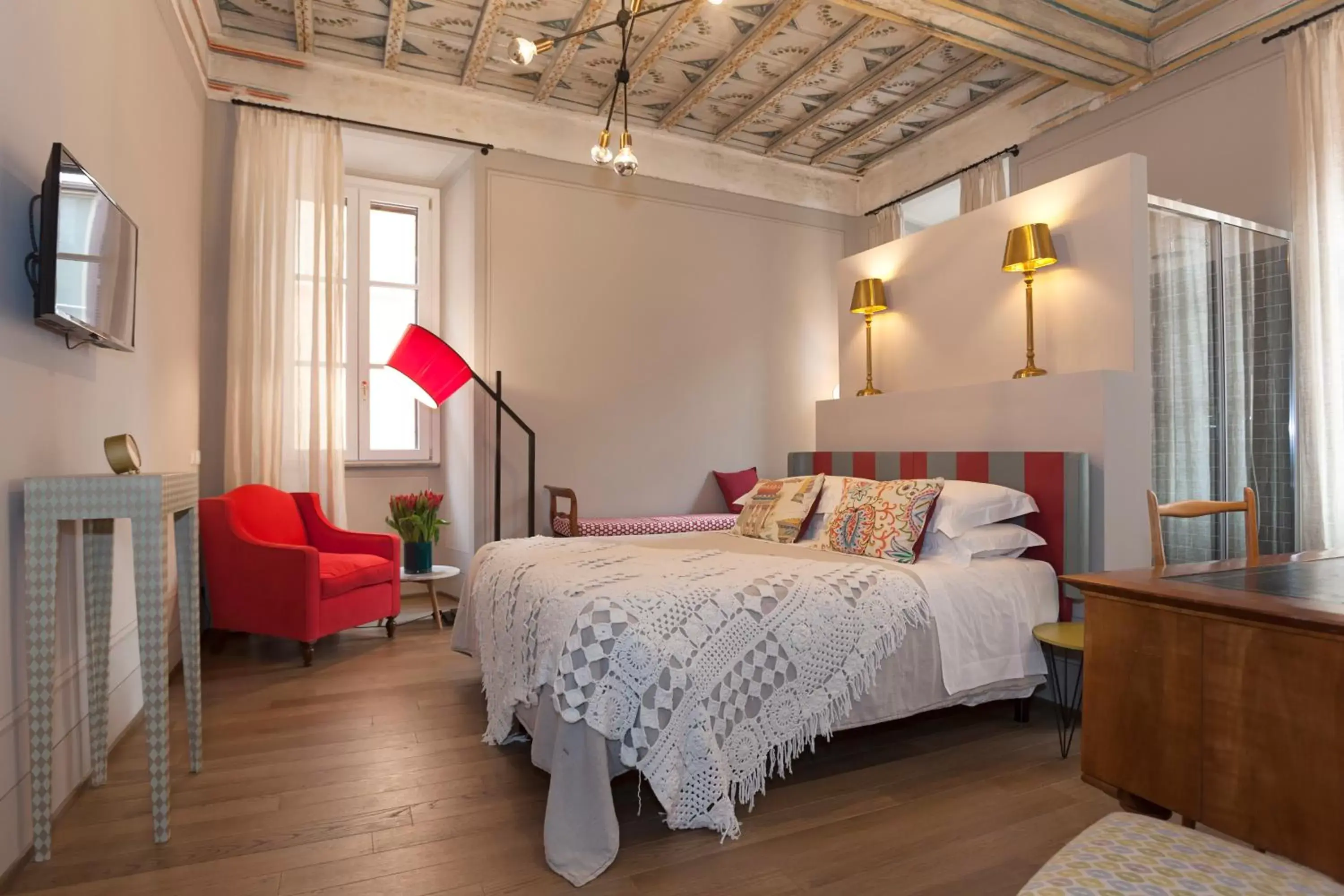 Living room, Bed in Casa Fabbrini Fancy Suites
