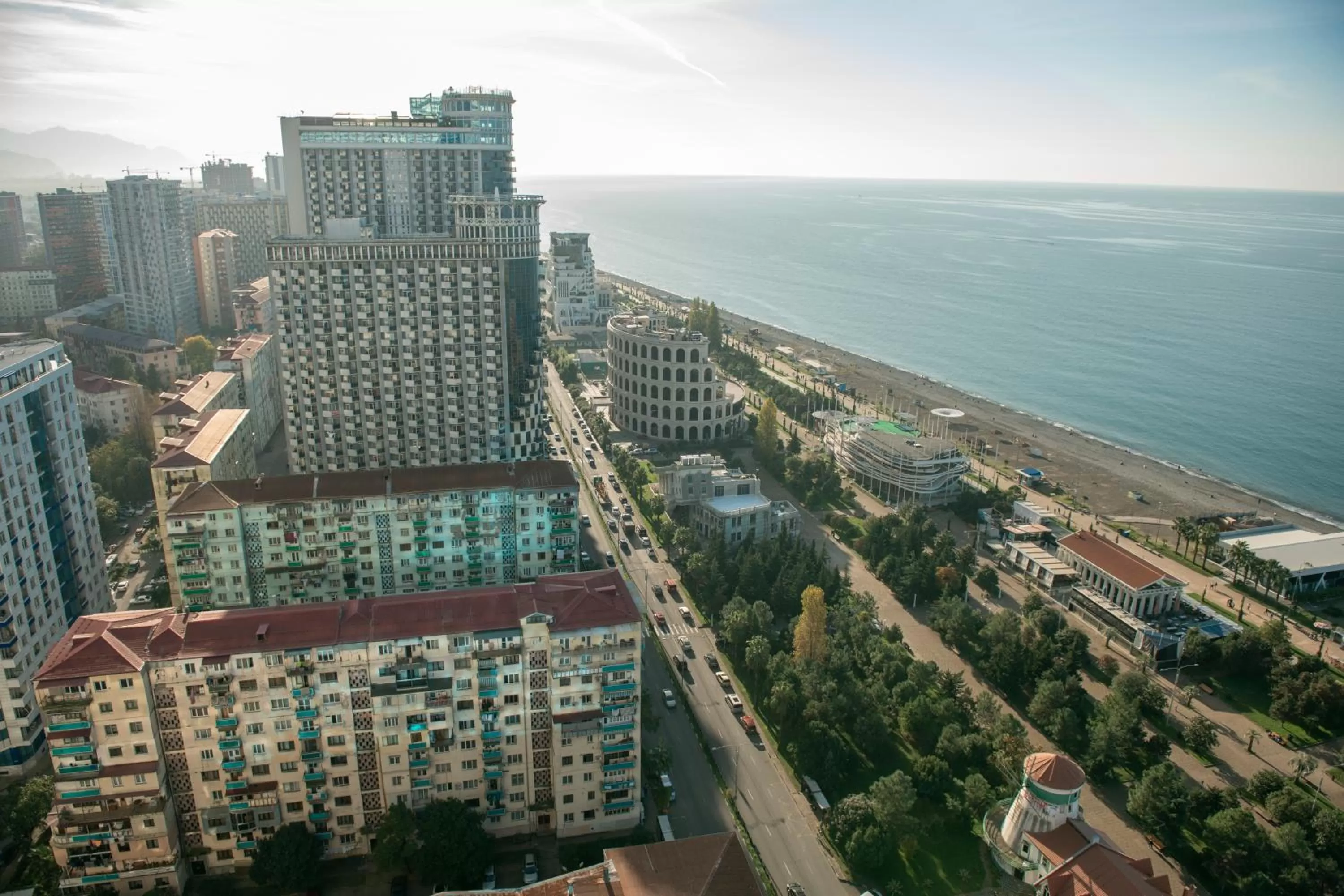 Bird's-eye View in Orbi City Batumi Black Sea Arena