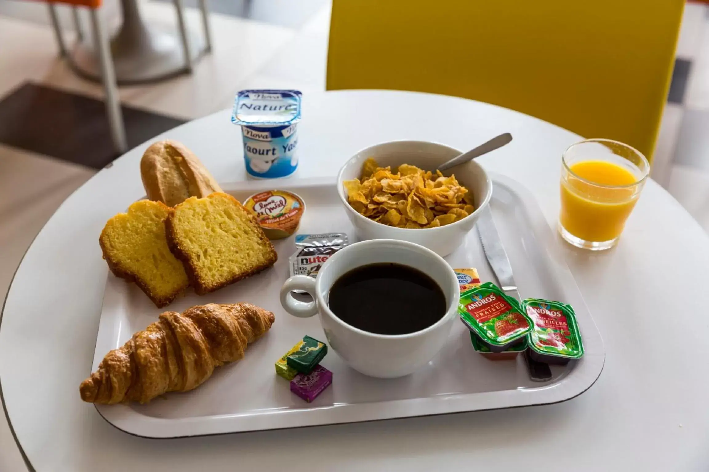 Food close-up, Breakfast in Premiere Classe Roissy Aéroport Charles De Gaulle