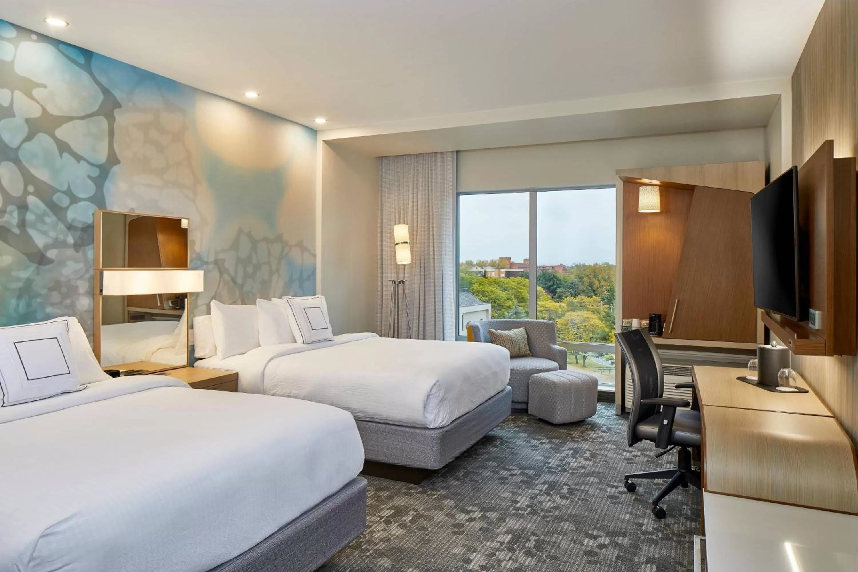 Queen Room with Two Queen Beds - Hearing Accessible in Courtyard by Marriott Albany Airport