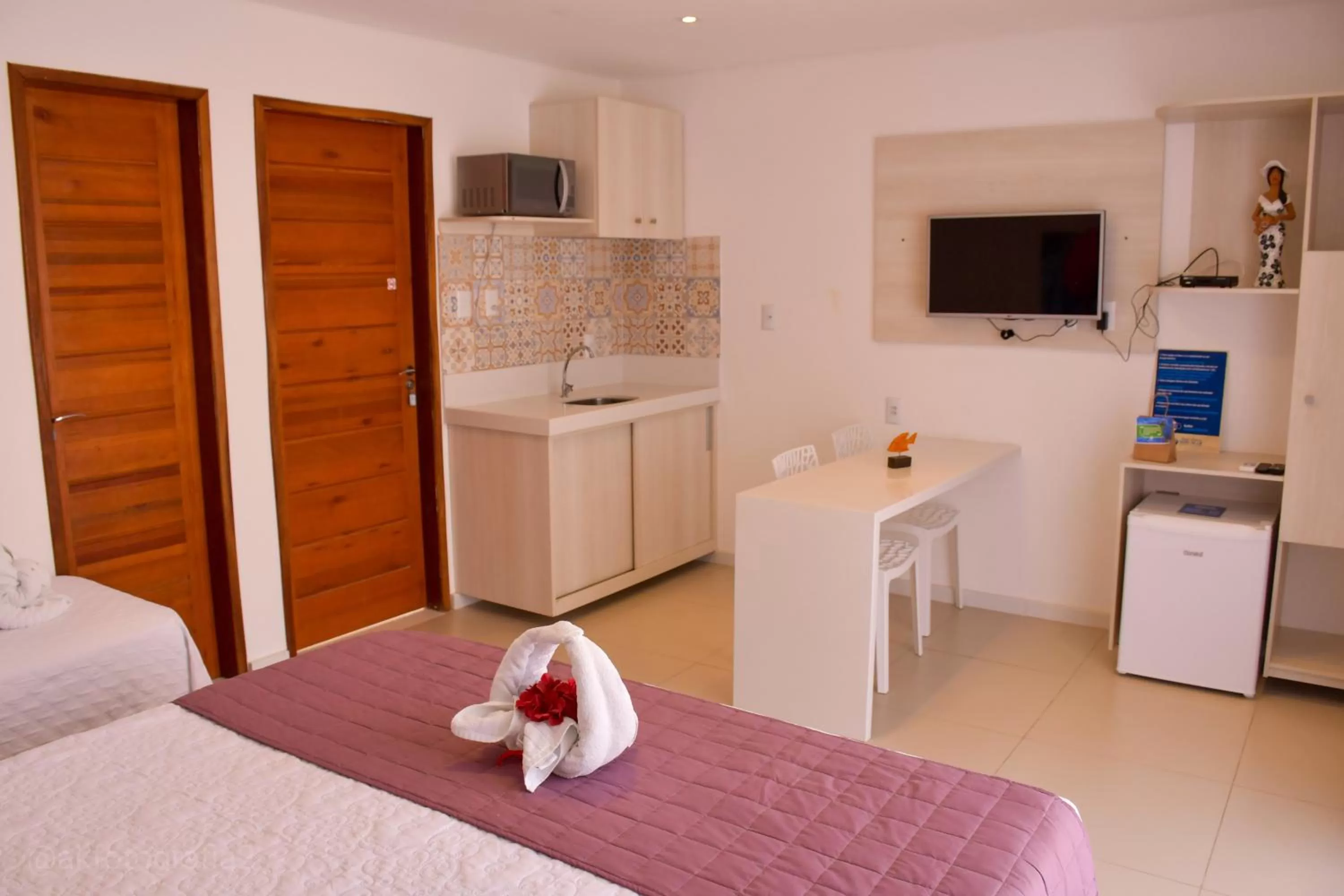 Bed in Pousada Sol e Mar