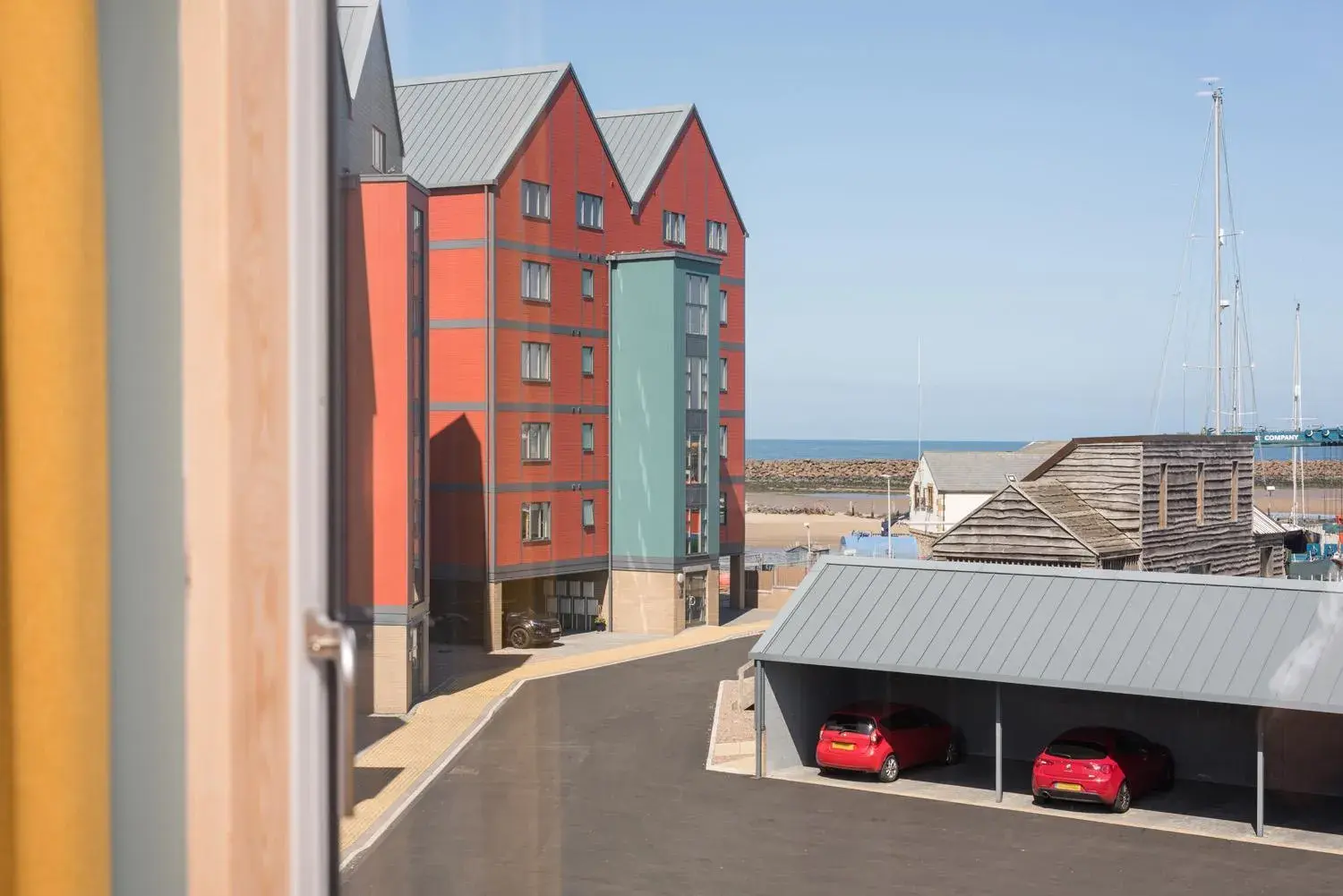 Sea view in Radcliffes Lodge Bunkhouse