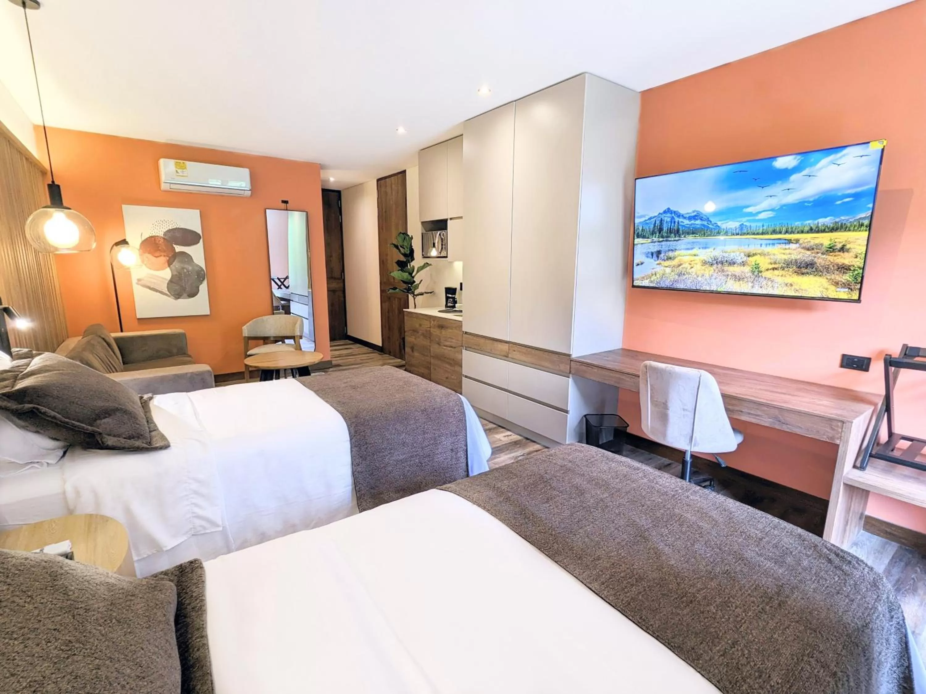 Bed in Blues Suites Medellín