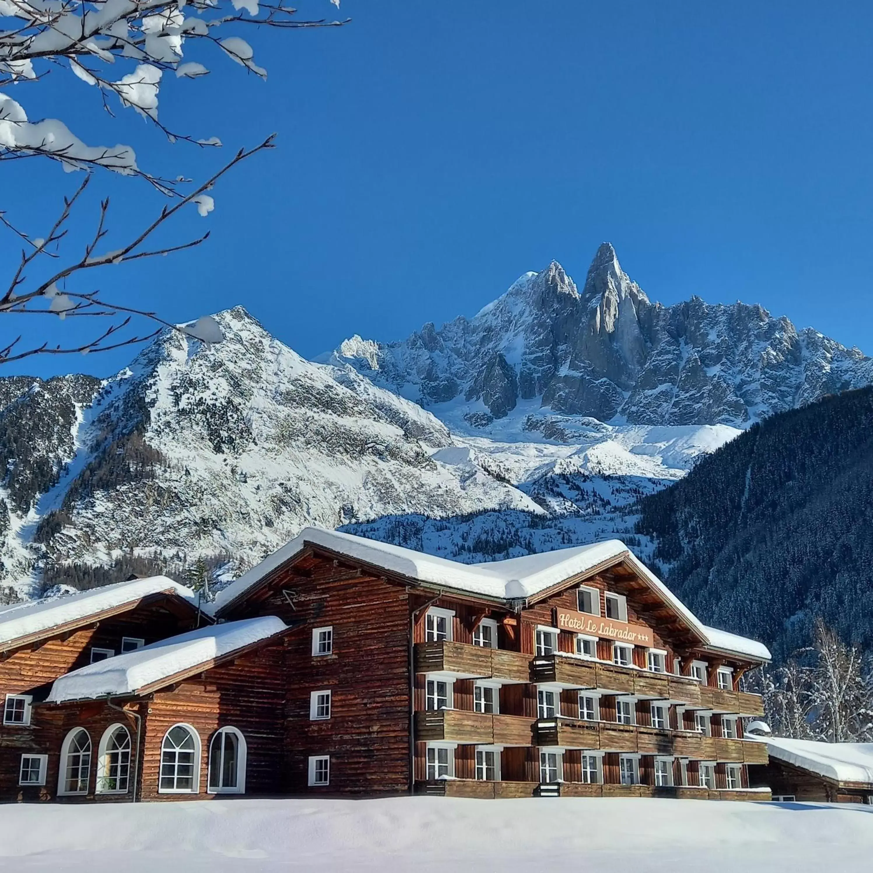 Property building, Winter in Hôtel Le Labrador