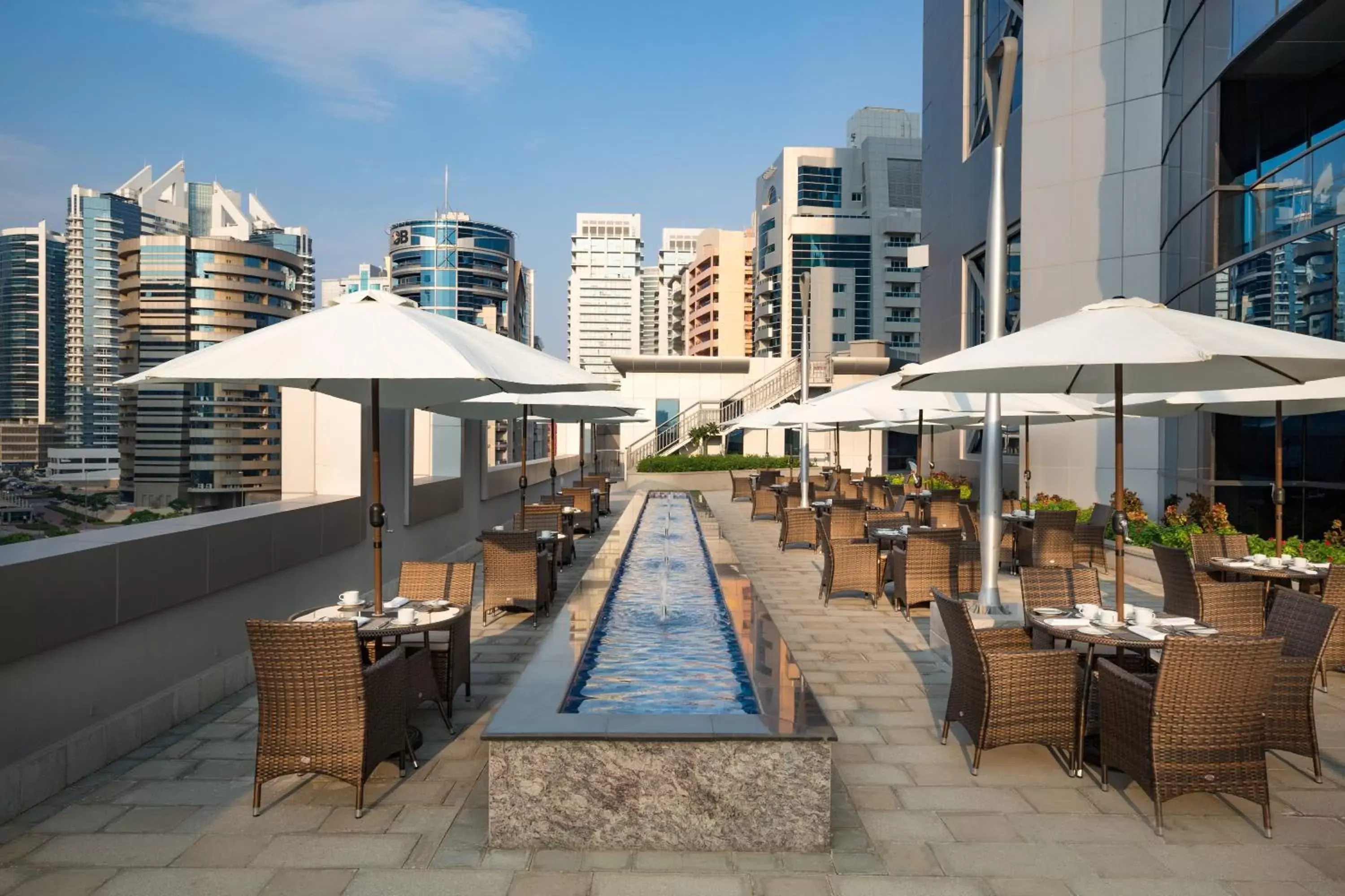 Restaurant/places to eat, Swimming Pool in Millennium Place Barsha Heights Hotel Apartments