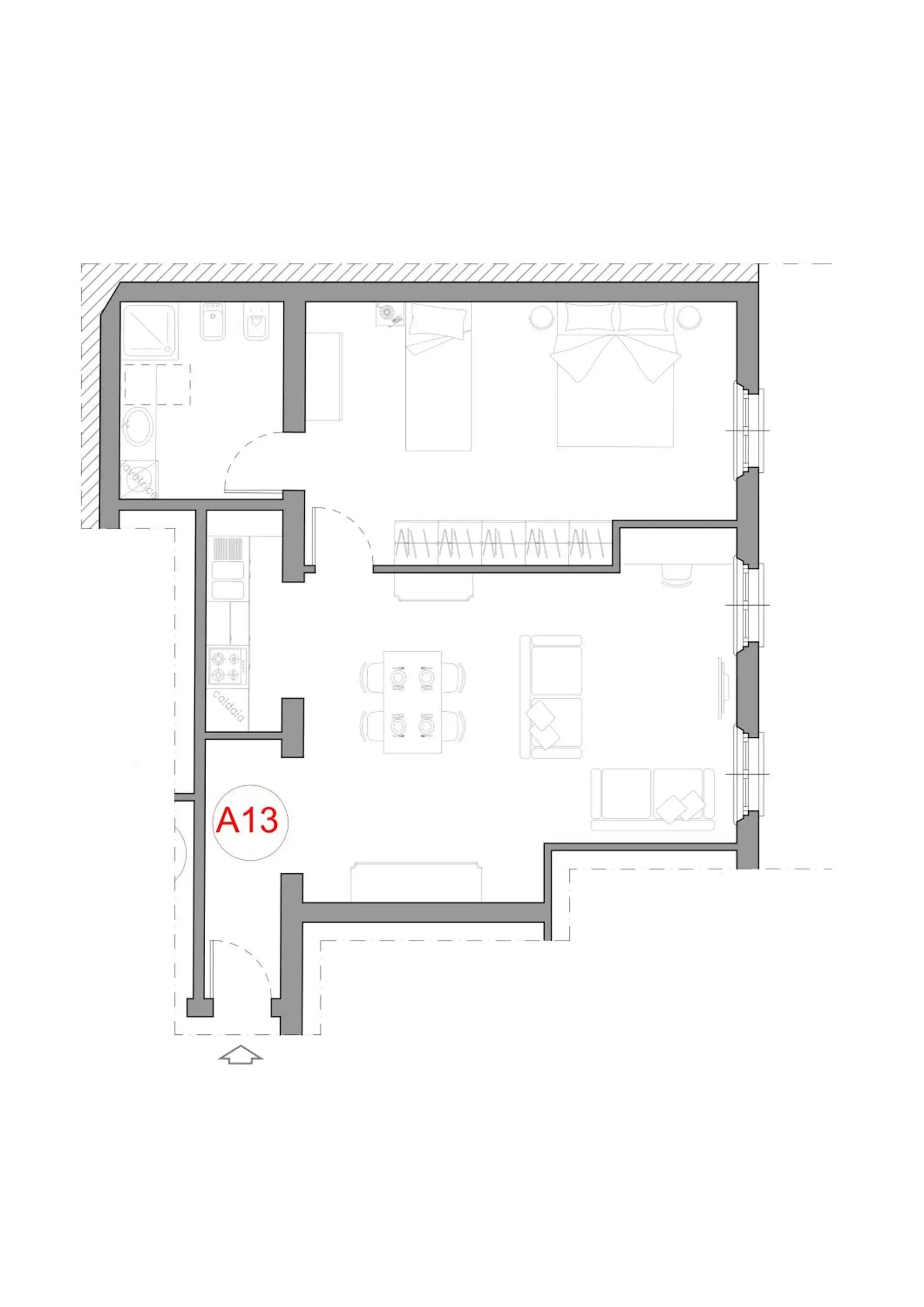 Floor Plan in Residence Antico Borgo