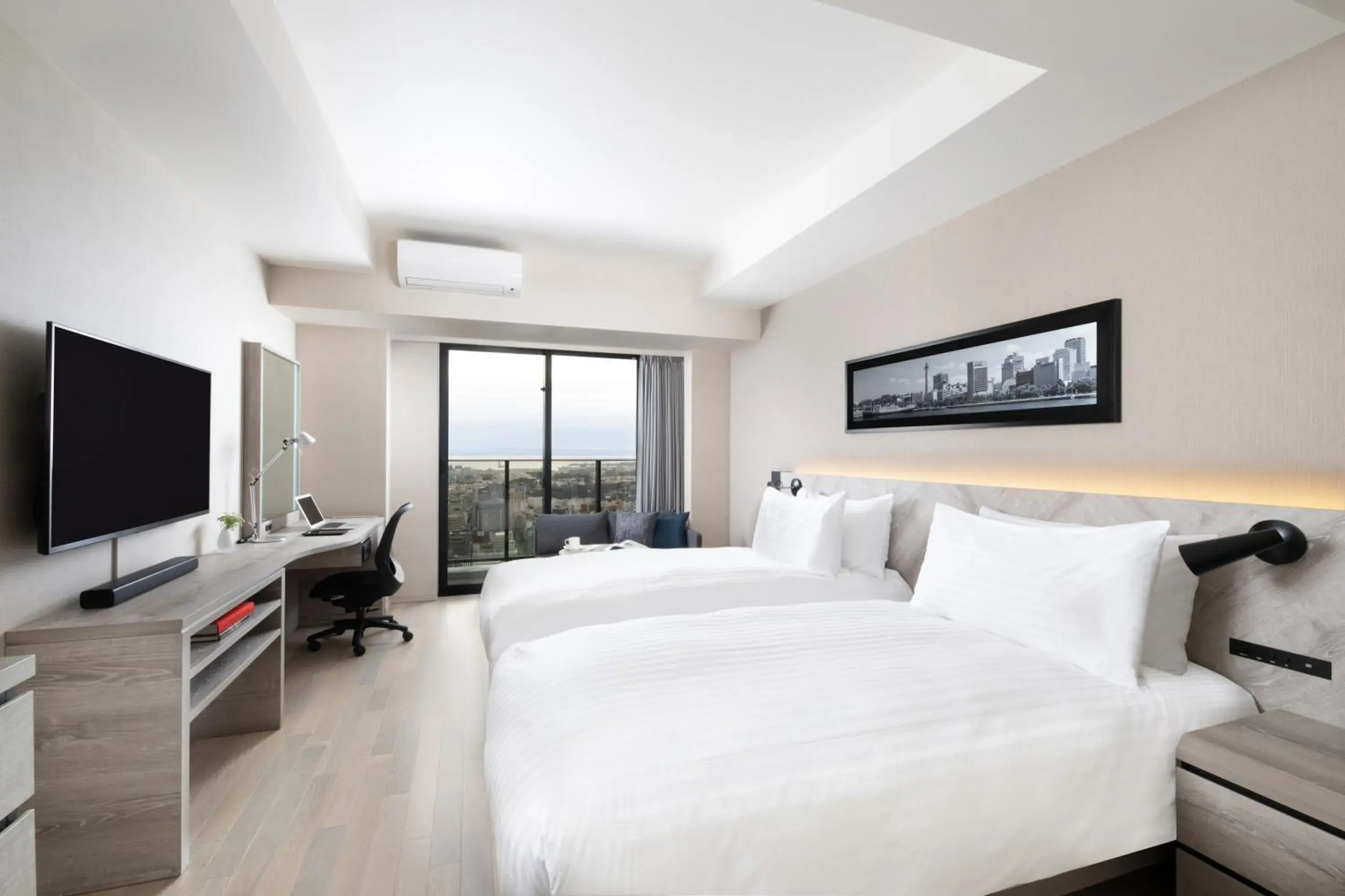 Bed in Oakwood Suites Yokohama Bed in Oakwood Suites Yokohama