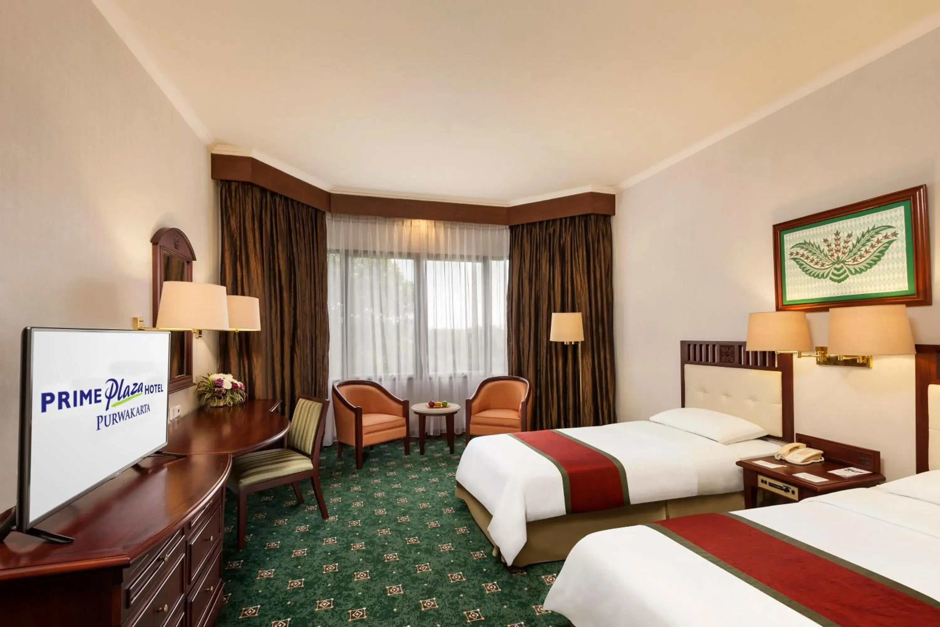 Bed in Prime Plaza Hotel Purwakarta