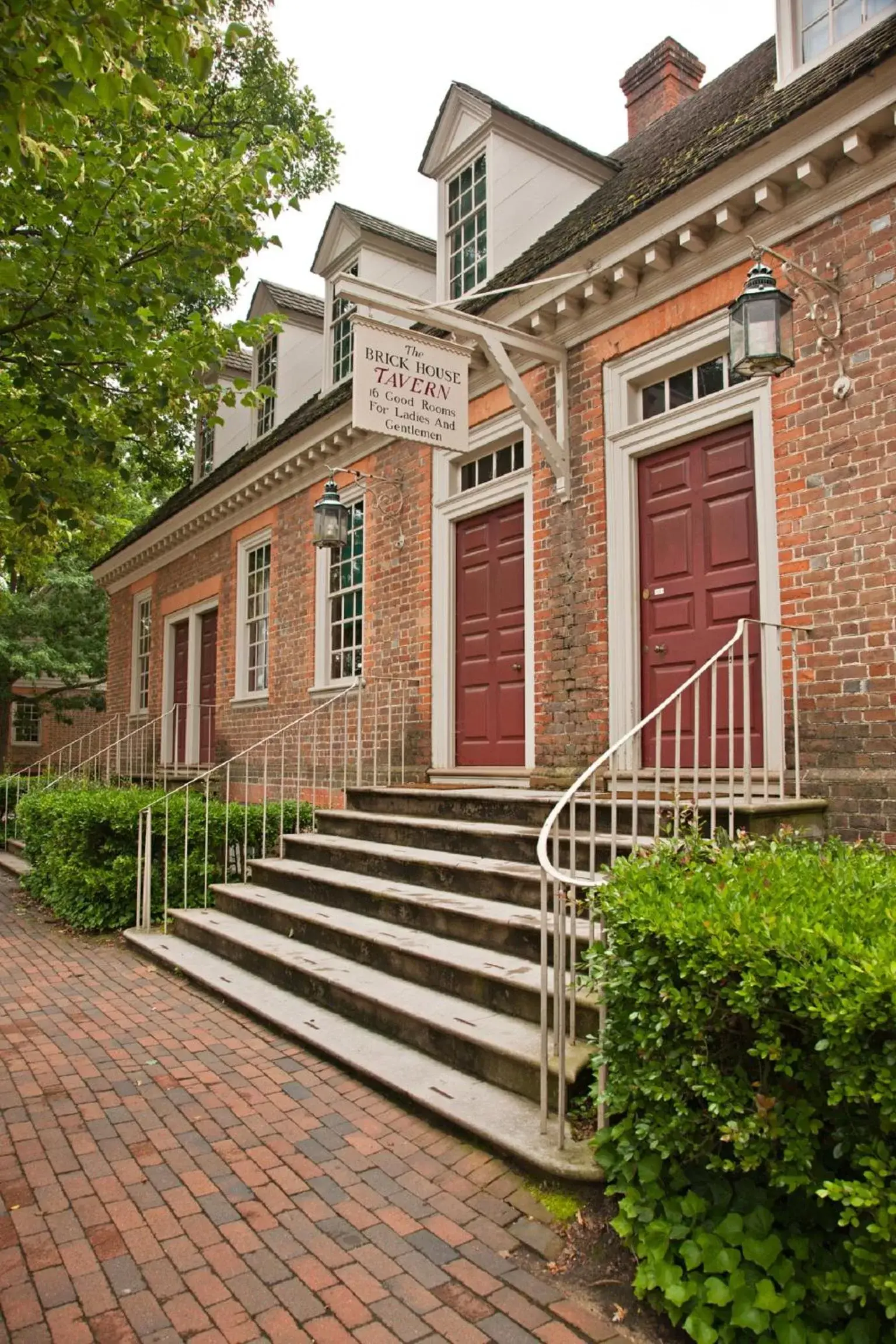 Facade/entrance in Colonial Houses, an official Colonial Williamsburg Hotel Facade/entrance in Colonial Houses, an official Colonial Williamsburg Hotel