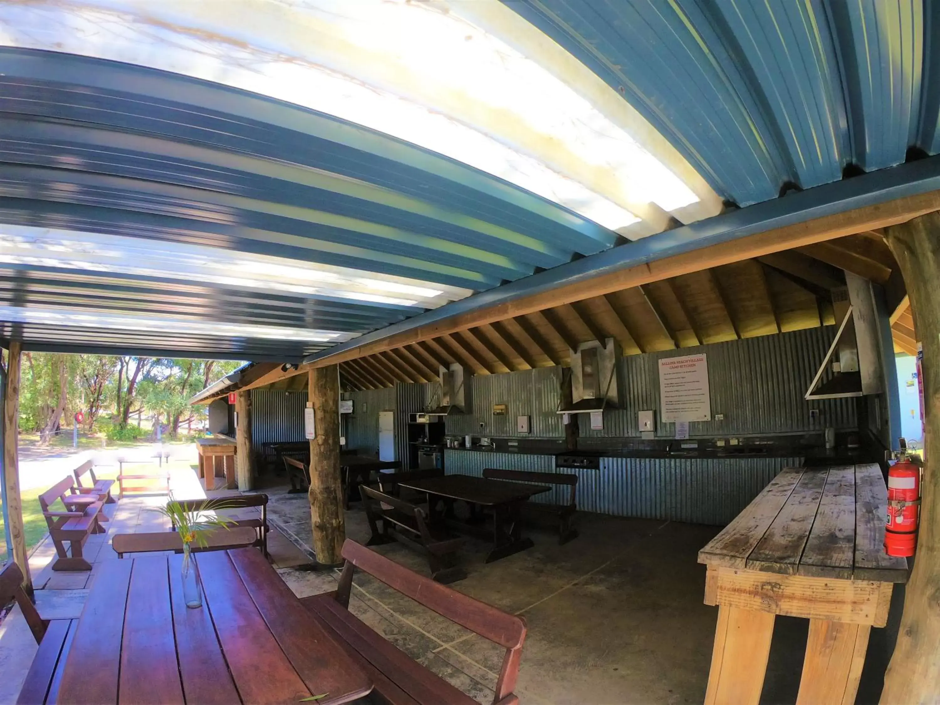 Communal kitchen in Ballina Beach Nature Resort