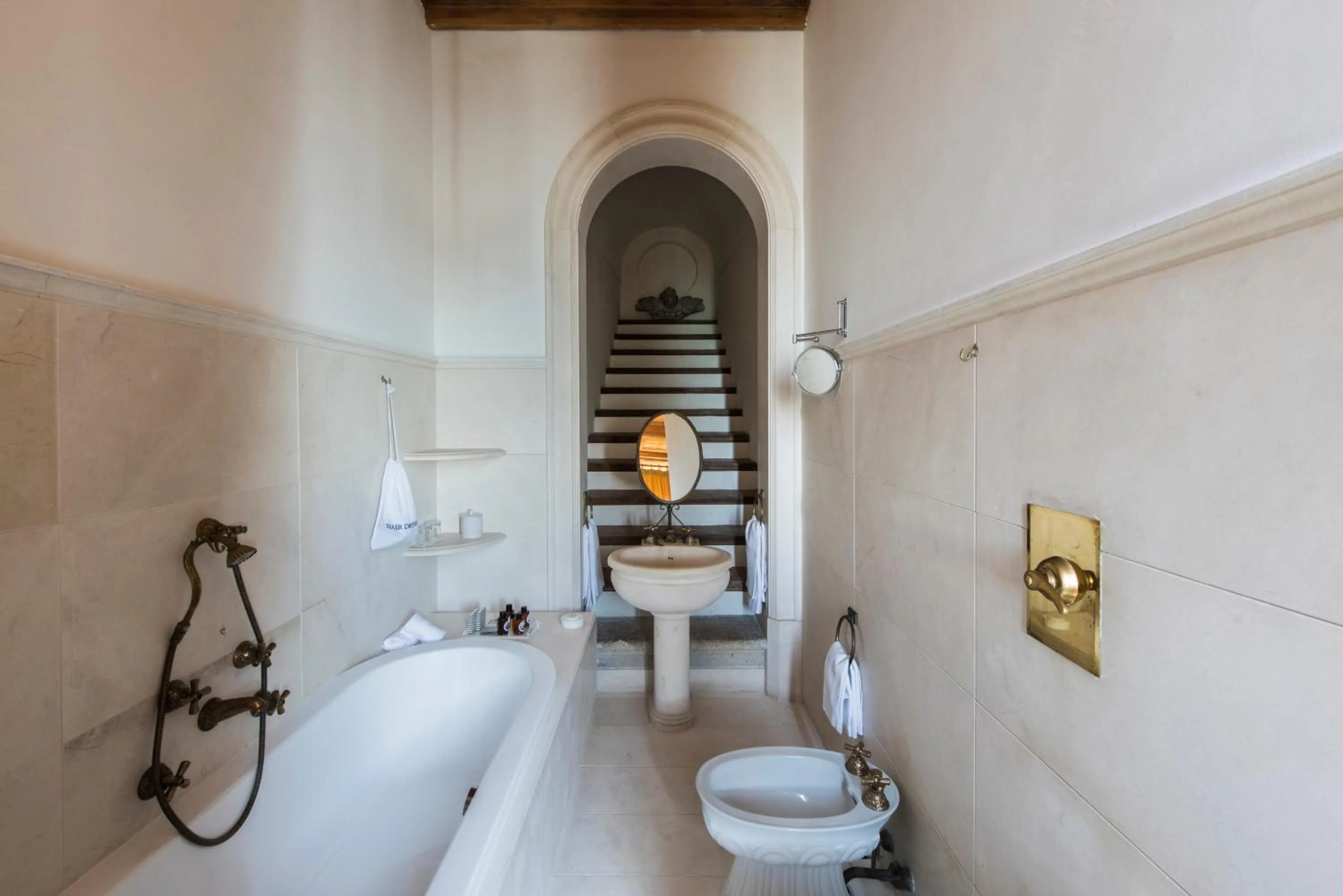 Bathroom in La Posta Vecchia Hotel