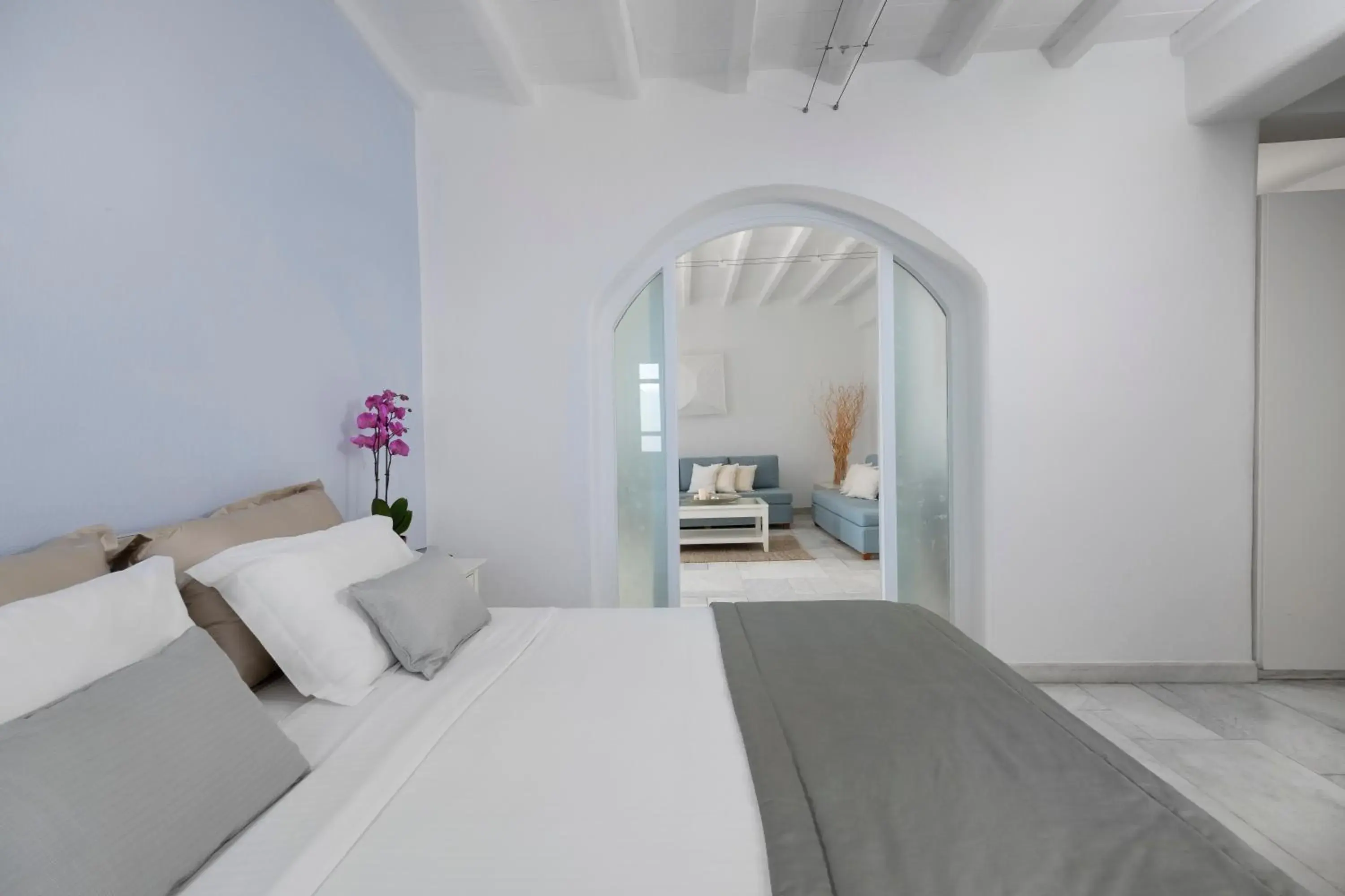 Bedroom, Bed in Deliades Mykonos