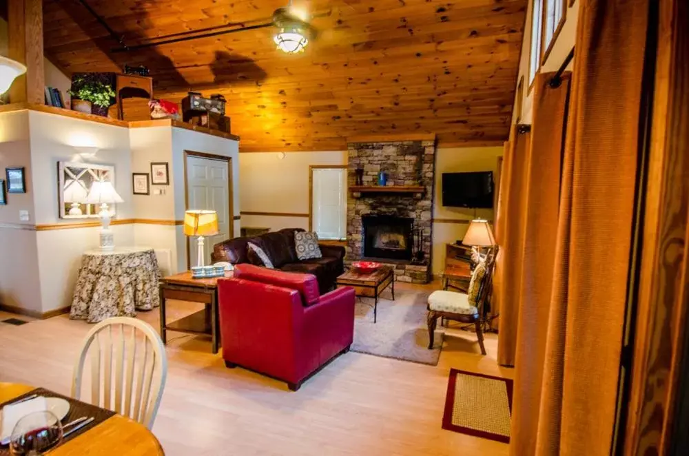 Living room, Seating Area in Asheville Cabins of Willow Winds