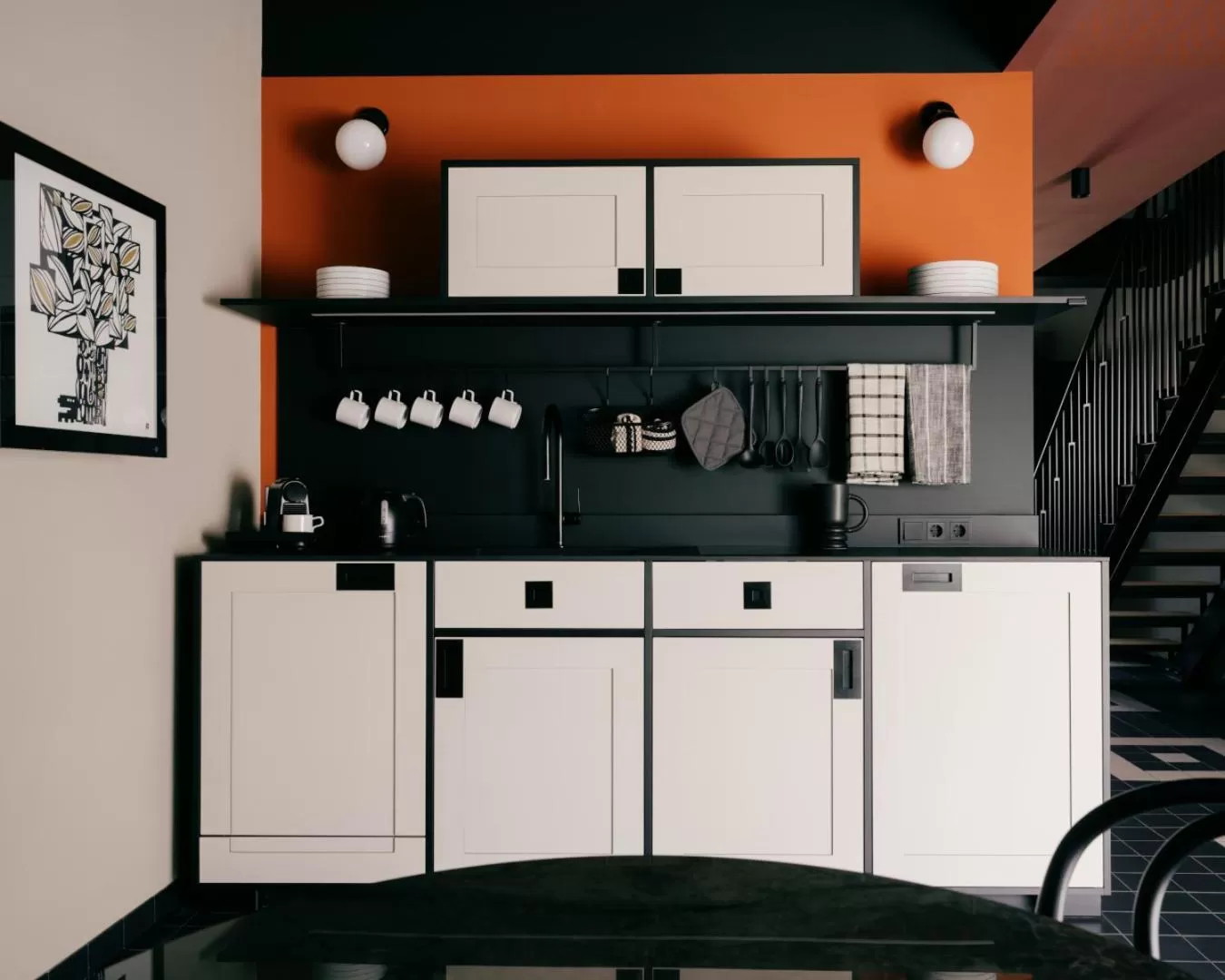 kitchen in WELTWIEN Luxury Art Apartments & Free Parking