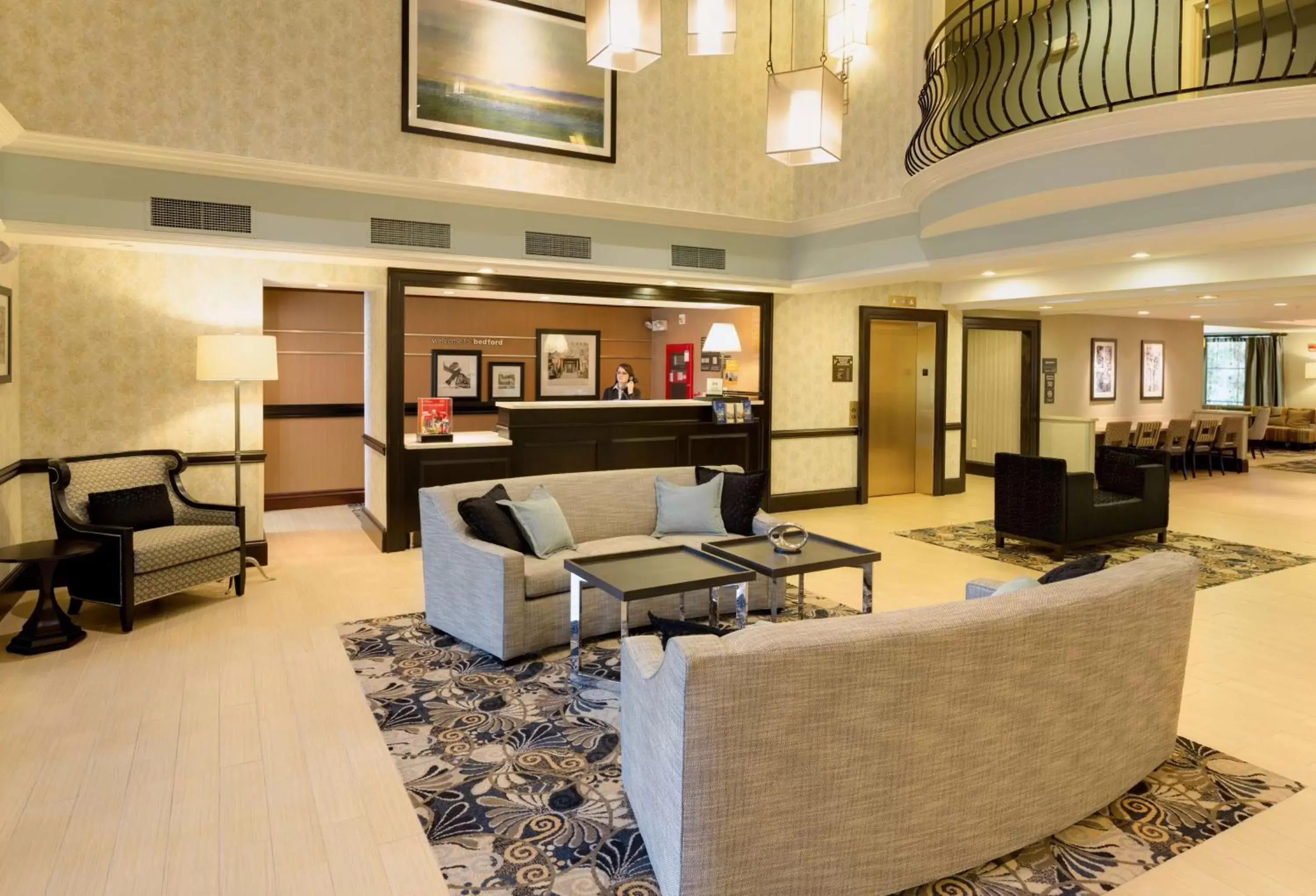 Lobby or reception, Lobby/Reception in Hampton Inn Boston Bedford Burlington