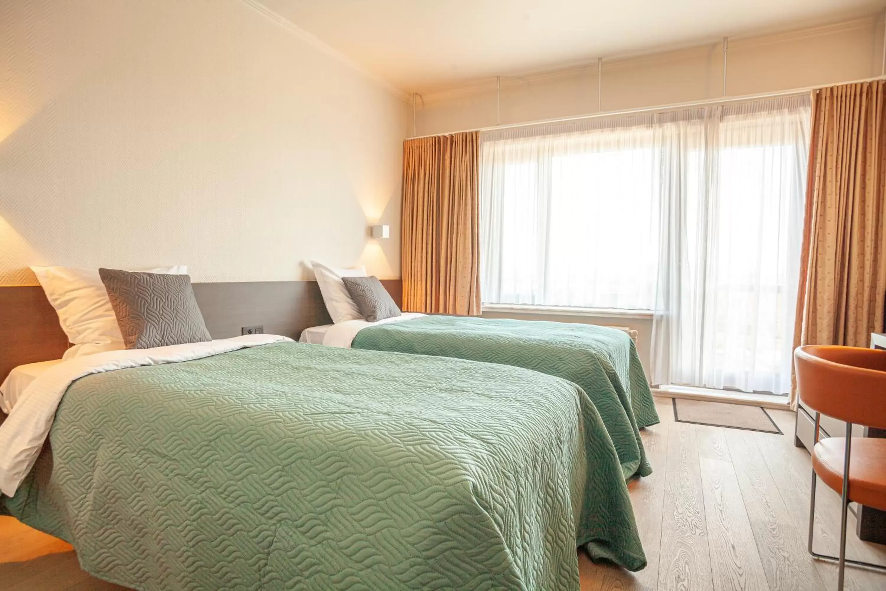 Bed in Hotel Monaco Zeebrugge Beach by Rikas Hotels Bed in Hotel Monaco Zeebrugge Beach by Rikas Hotels