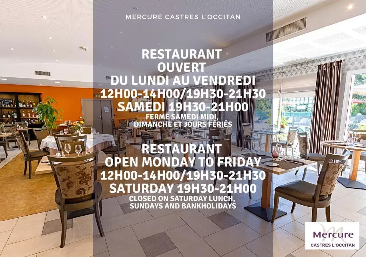 Restaurant/places to eat in Mercure Castres L'Occitan