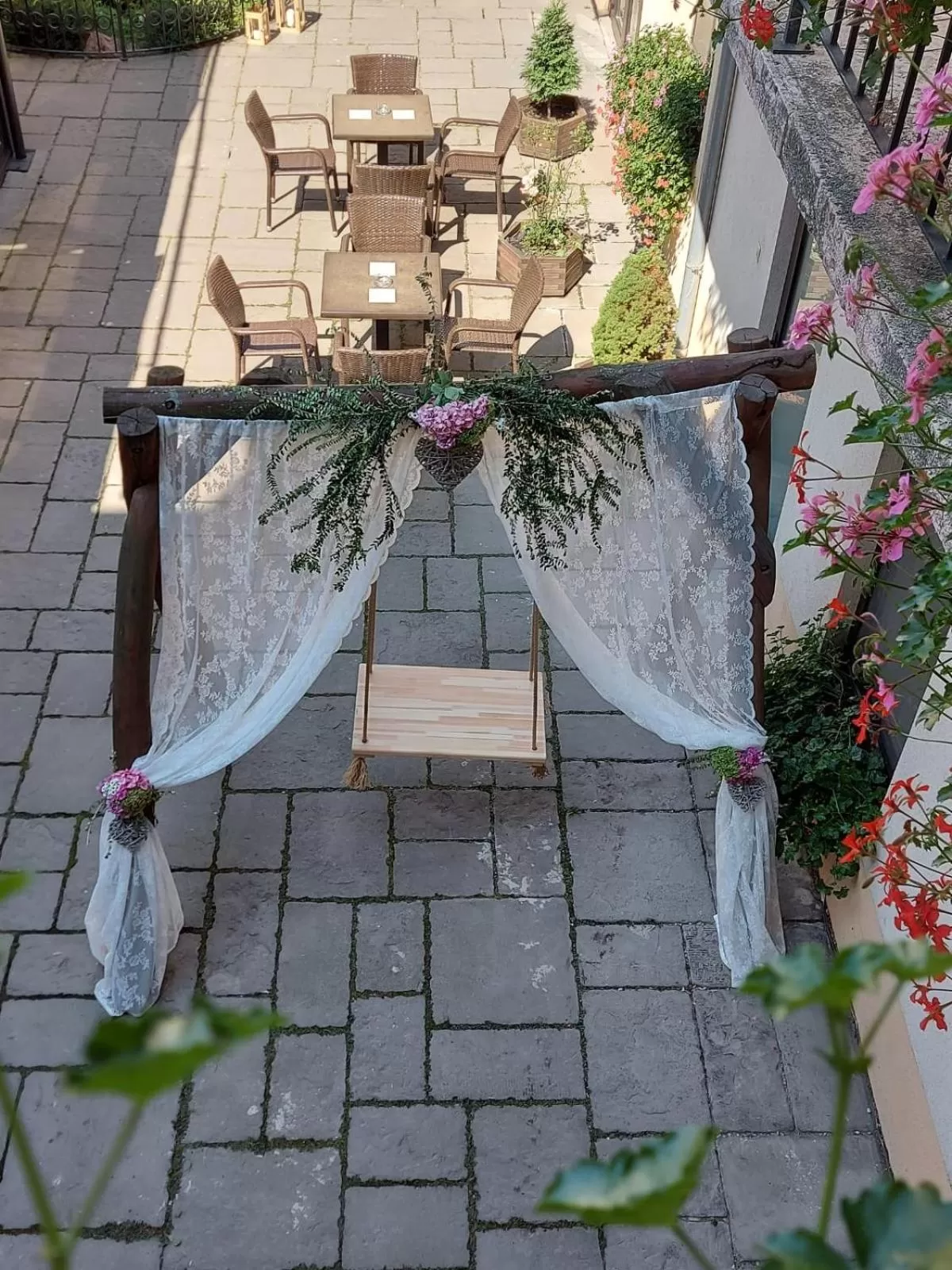 Patio in Hotel Litovel