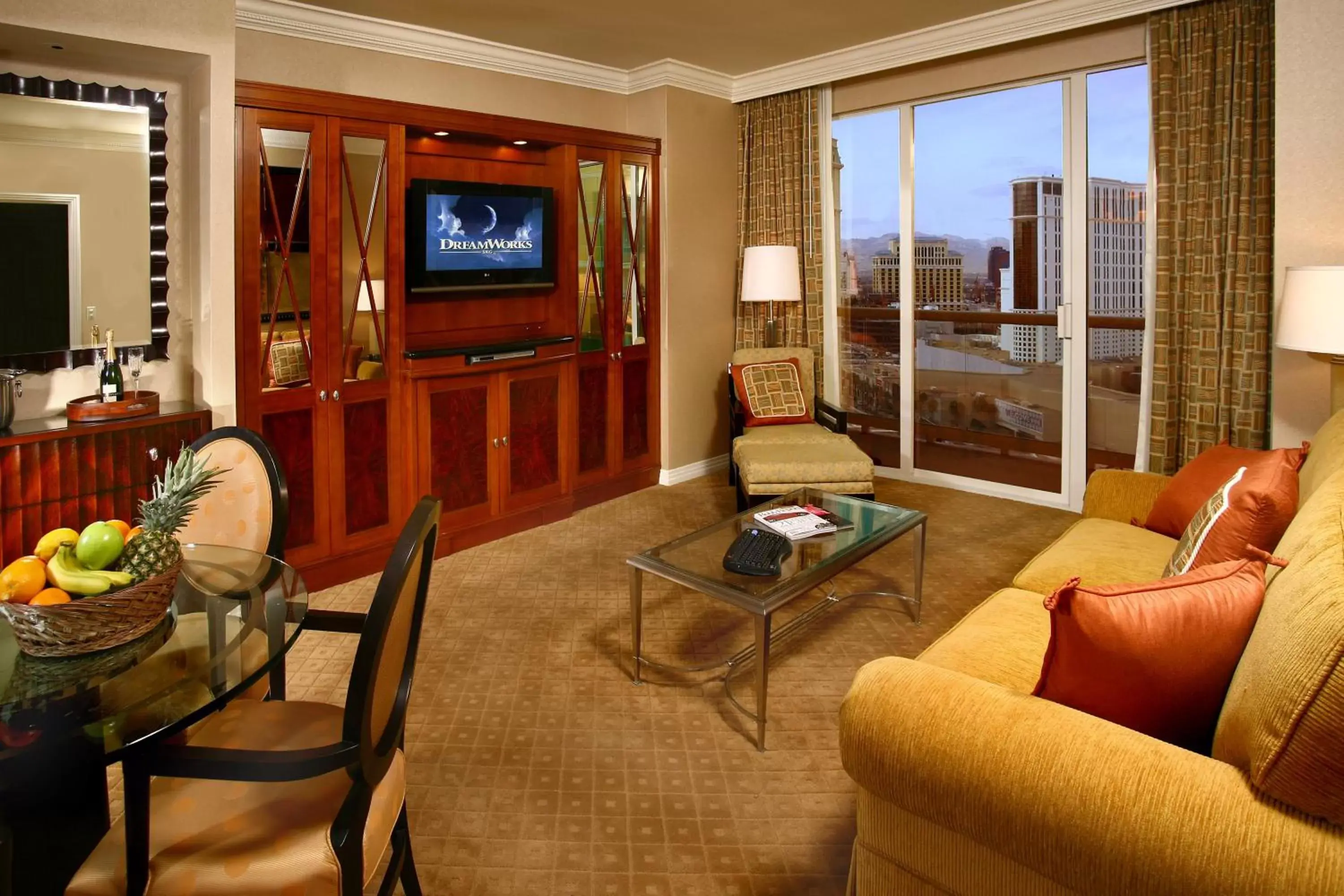 TV and multimedia, Seating Area in Luxury Suites International at The Signature