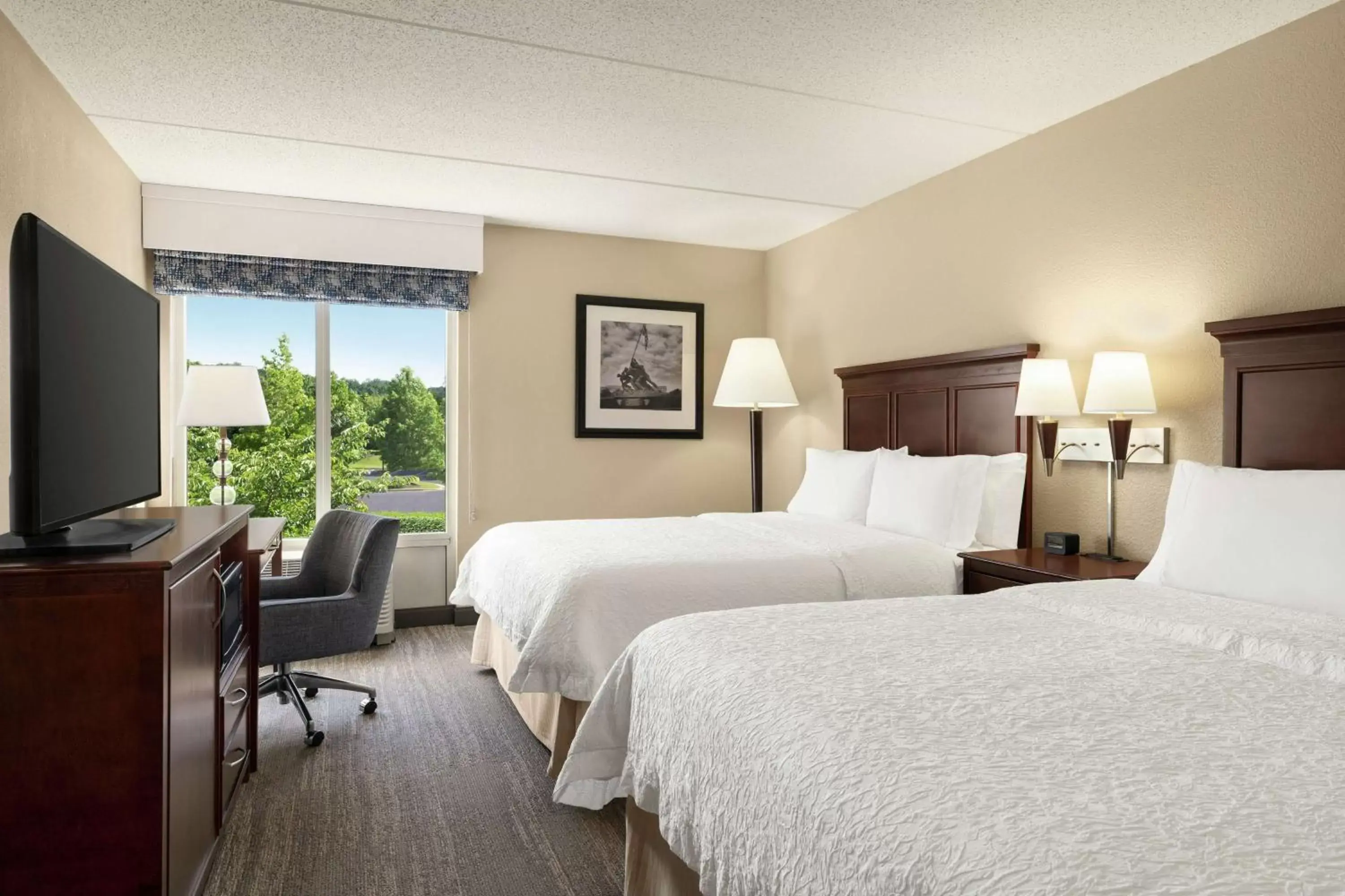 Bedroom, Bed in Hampton Inn Dulles/Cascades