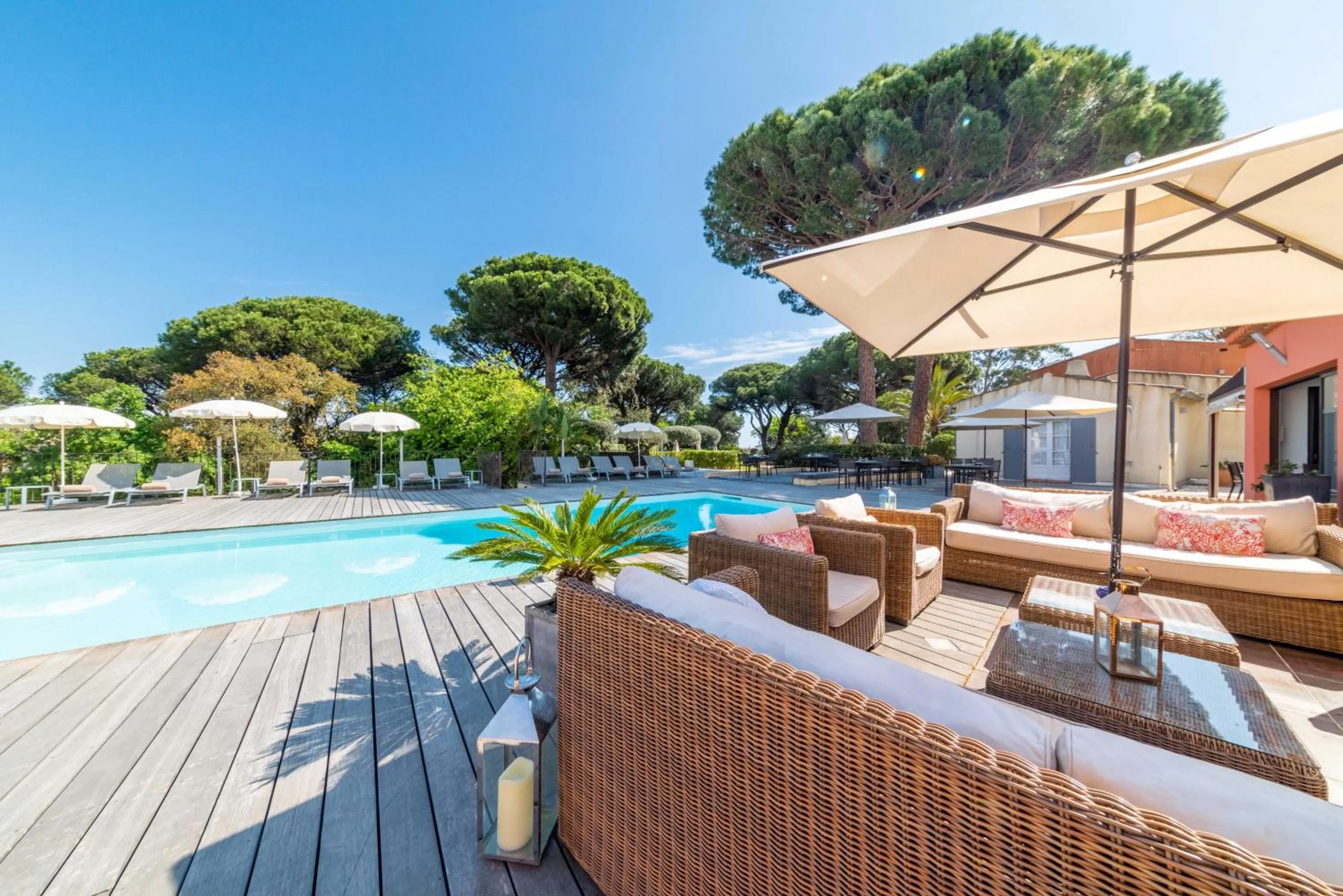 Pool view in Les Capucines Saint Tropez