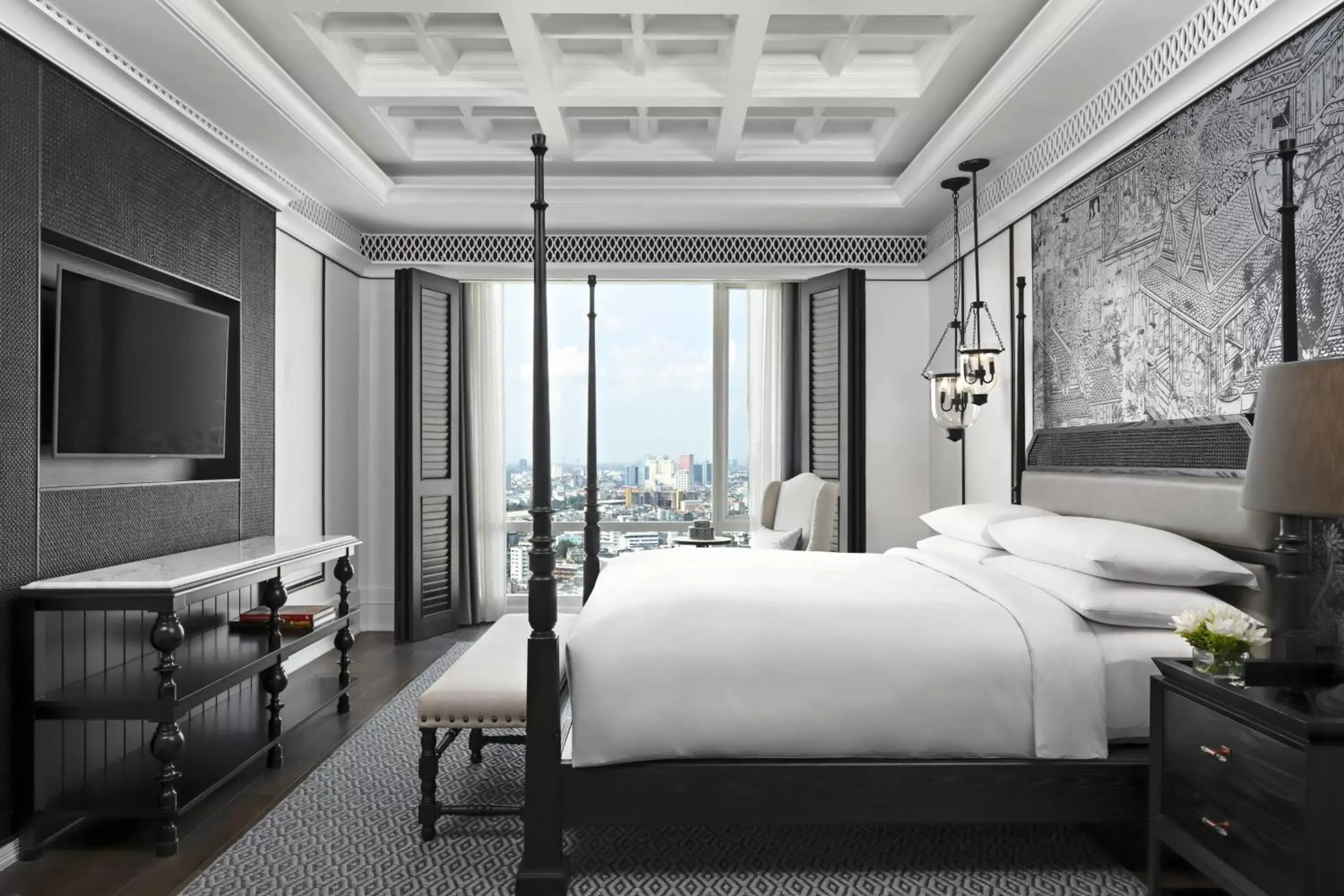 Bedroom in Bangkok Marriott Hotel The Surawongse