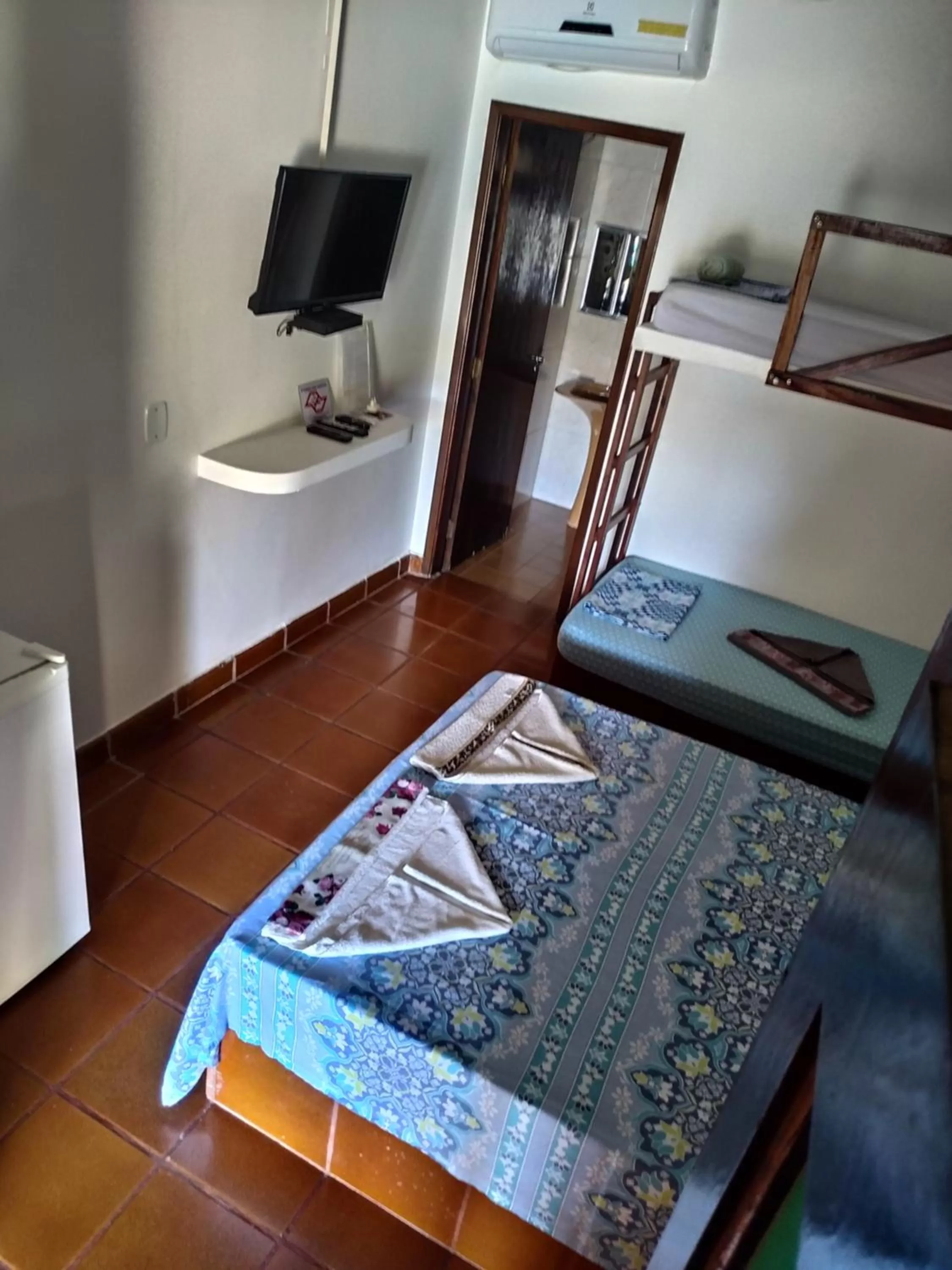 Bed in Pousada Na Praia Ubatuba