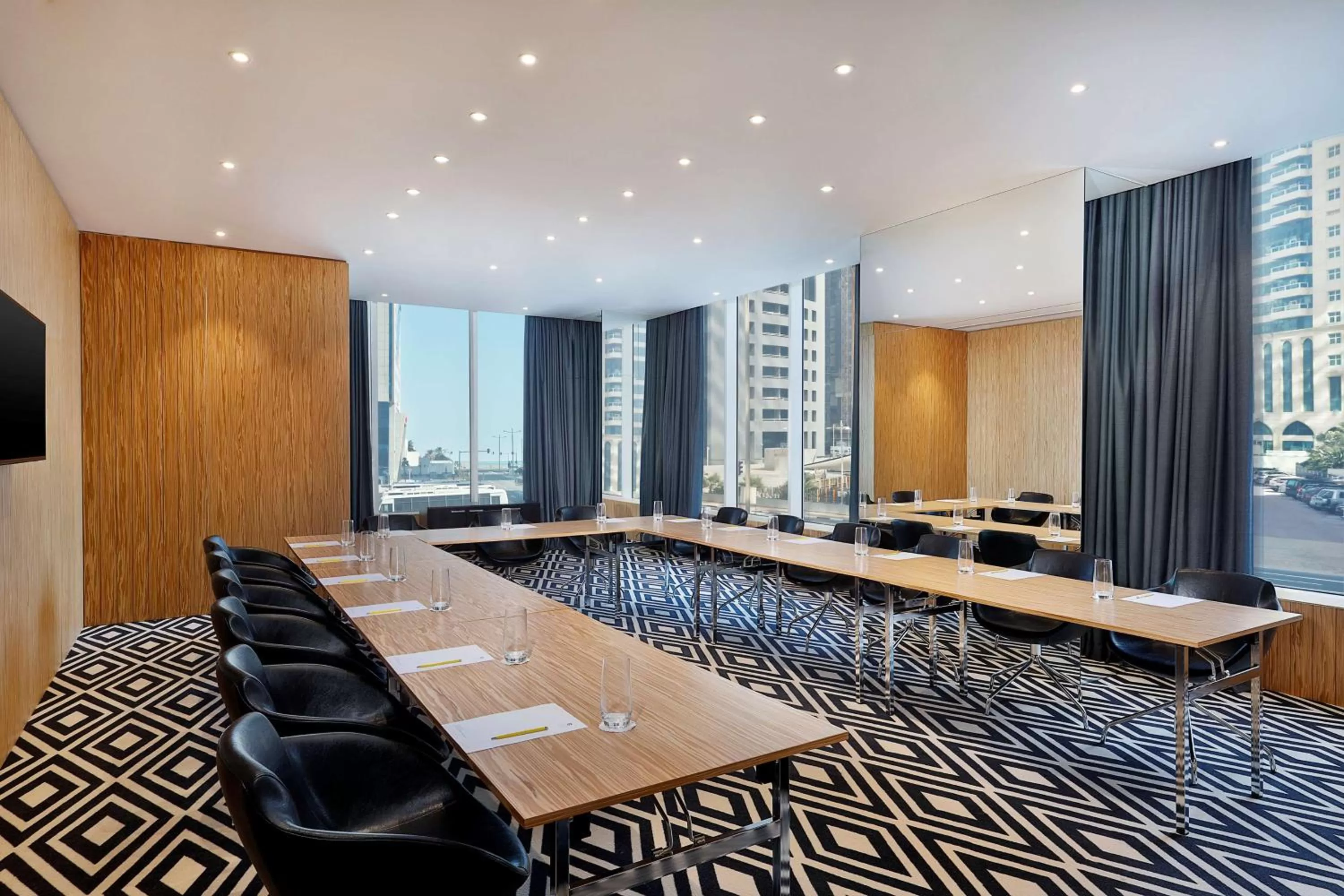 Meeting/conference room in Aleph Doha Residences, Curio Collection By Hilton