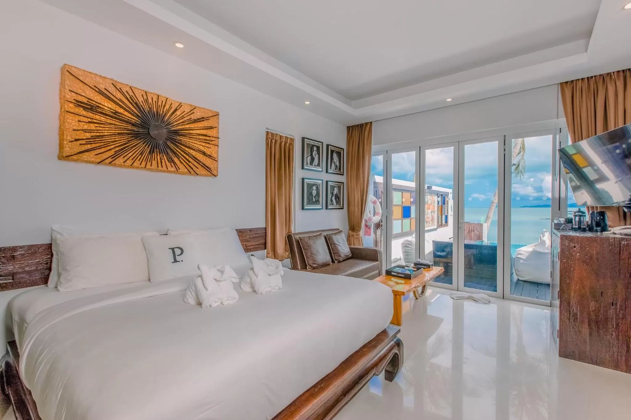 View (from property/room), Bed in The Privilege Hotel Ezra Beach Club