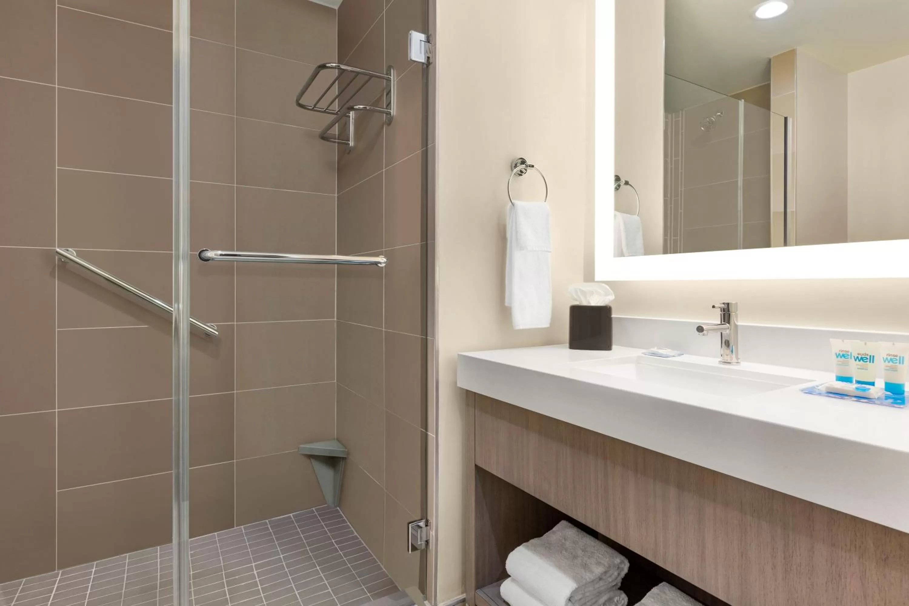 Shower in Hyatt House Bryan/College Station