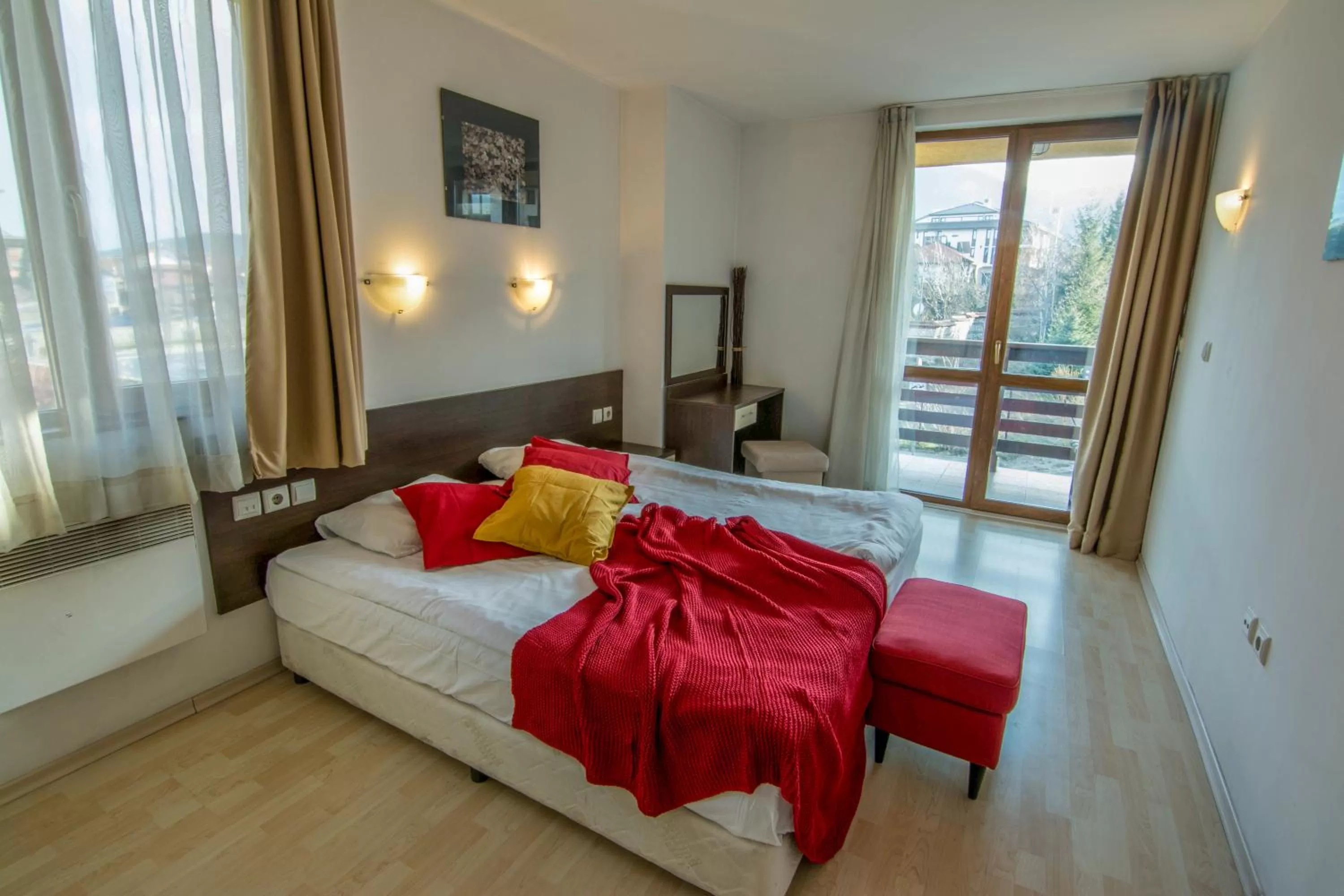 Bed in StayInn Banderitsa Apartments with kitchen & BBQ