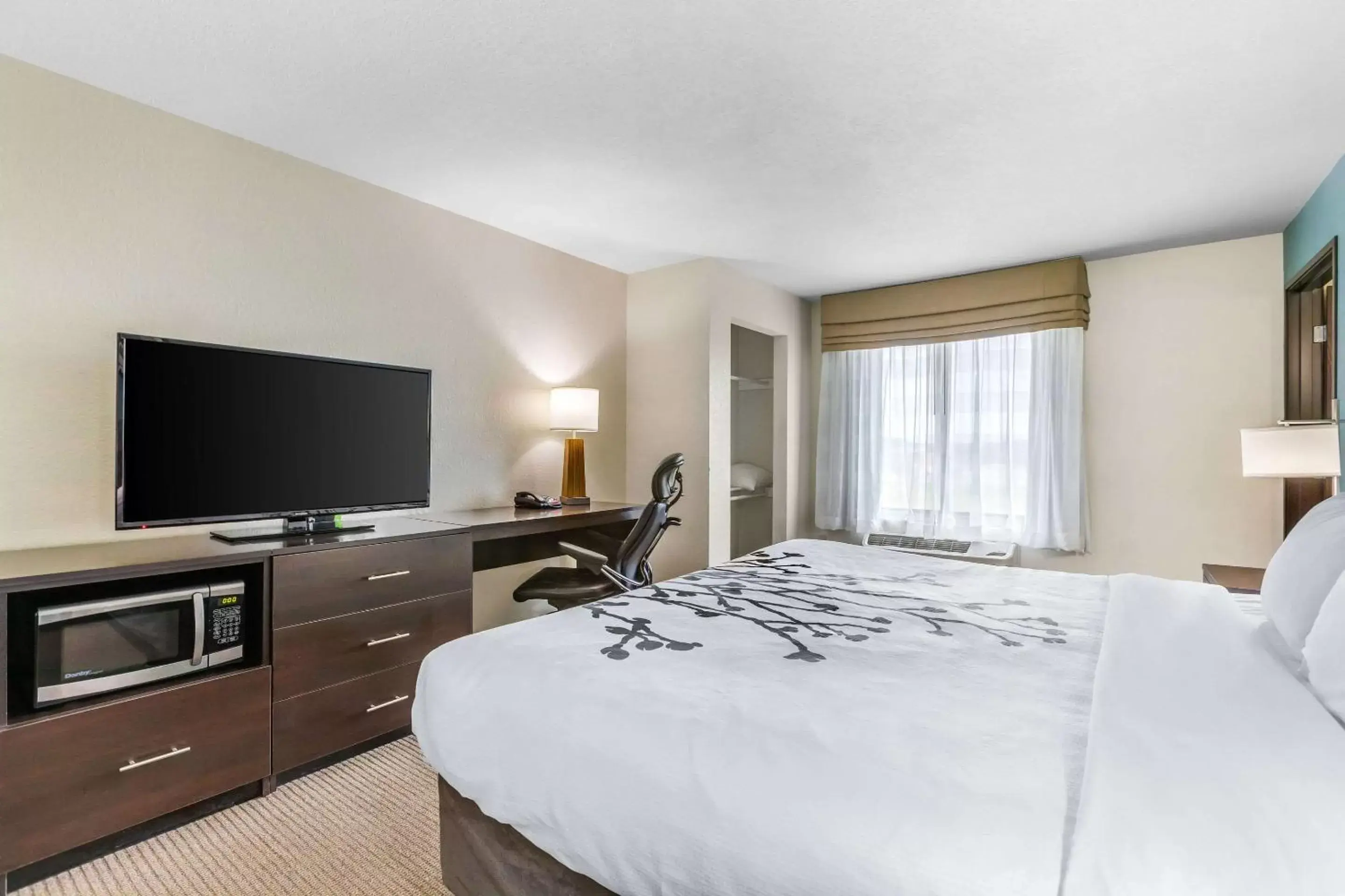 Photo of the whole room, TV/Entertainment Center in Sleep Inn & Suites Ames near ISU Campus