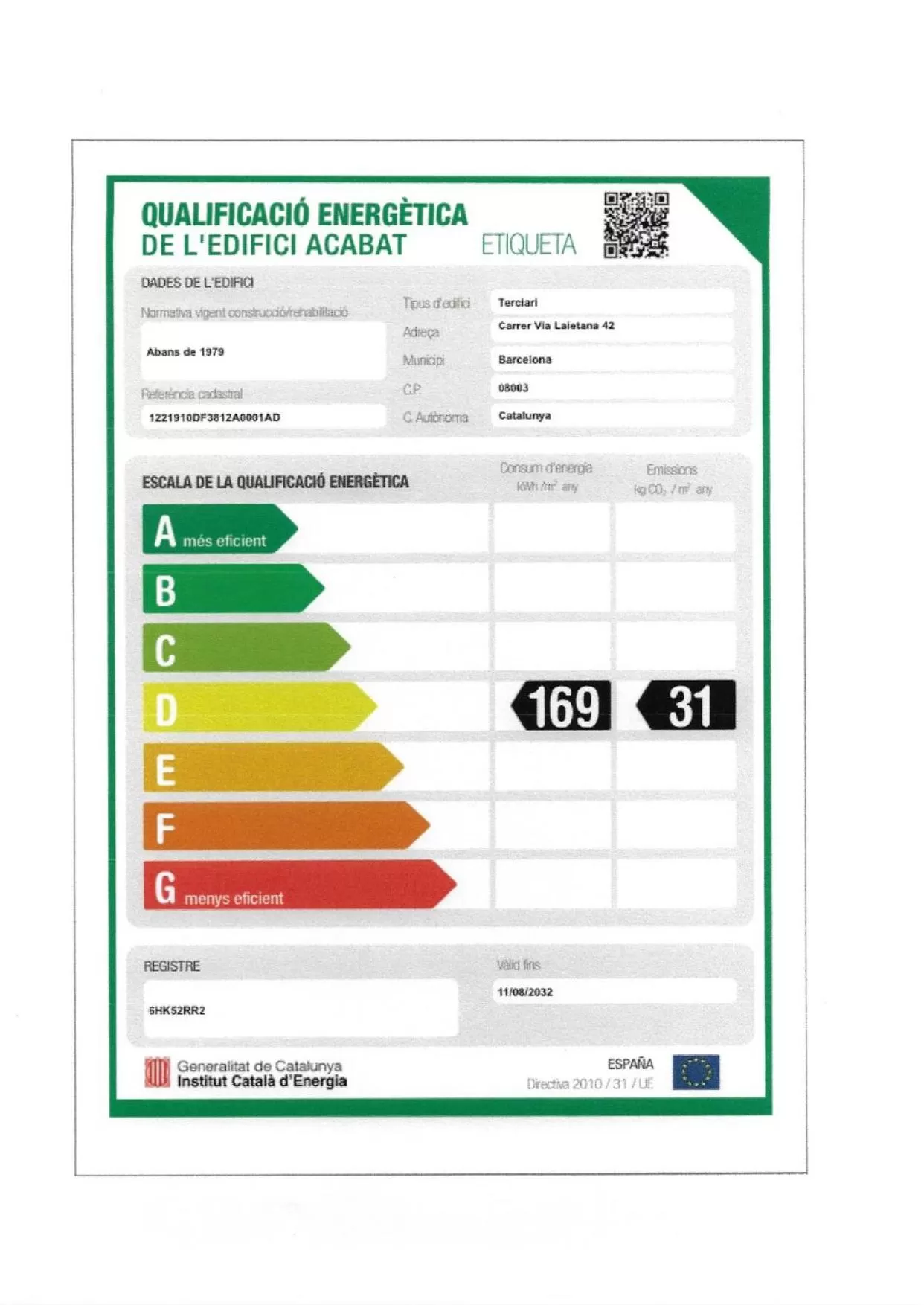 Certificate/Award in Ilunion Almirante