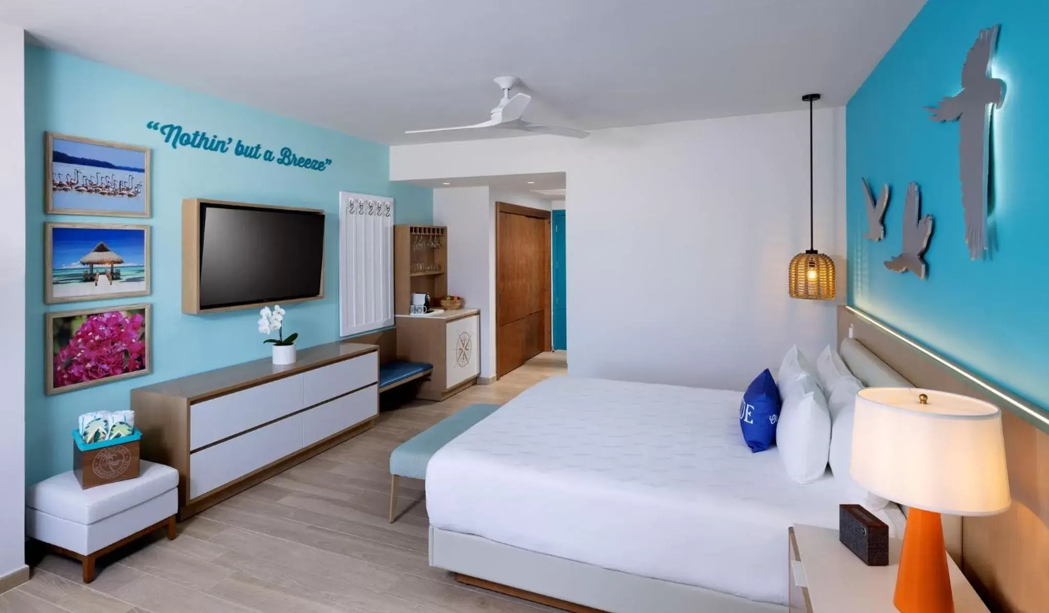 Photo of the whole room, TV/Entertainment Center in Margaritaville Beach Resort Cap Cana Wave - An All-Inclusive Experience for All